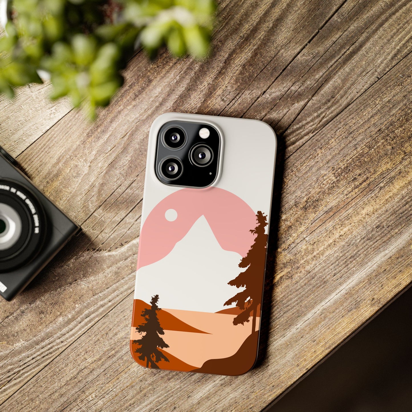 Stylish Mountain Landscape Slim Phone Case, Nature Lover Gift, Aesthetic Phone Cover, Adventure Travel Accessory, Minimalist Design [...]