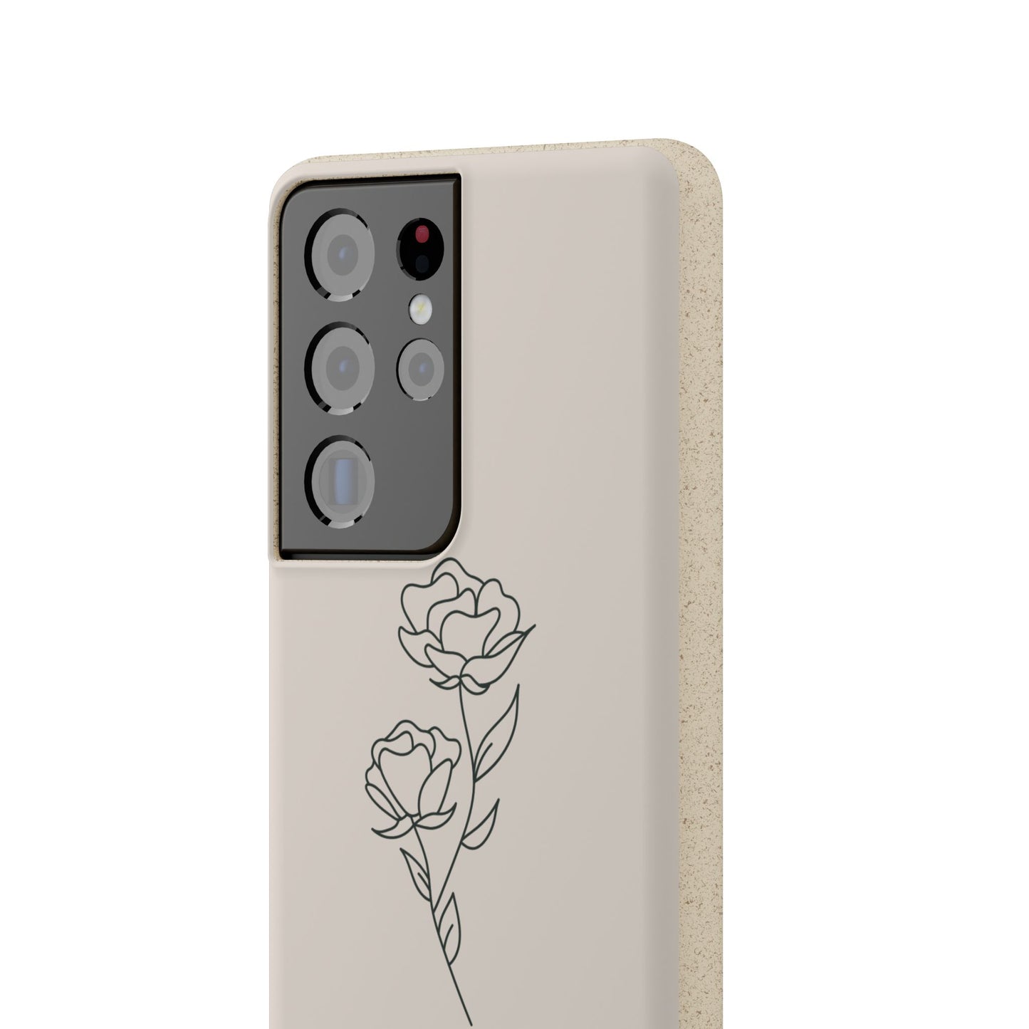 Eco-Friendly Phone Case with Floral Design, Biodegradable Mobile Cover, Sustainable Gift, Floral iPhone Case, Eco Chic Decor