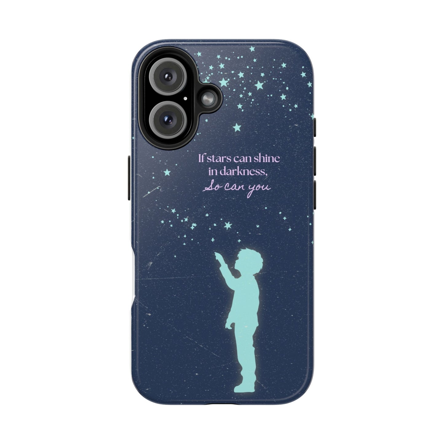 Starry Night Tough Phone Cases, Inspirational Phone Cover, Cute Kid Design, Galaxy Aesthetic, Gift for Dreamers, Motivational Decor