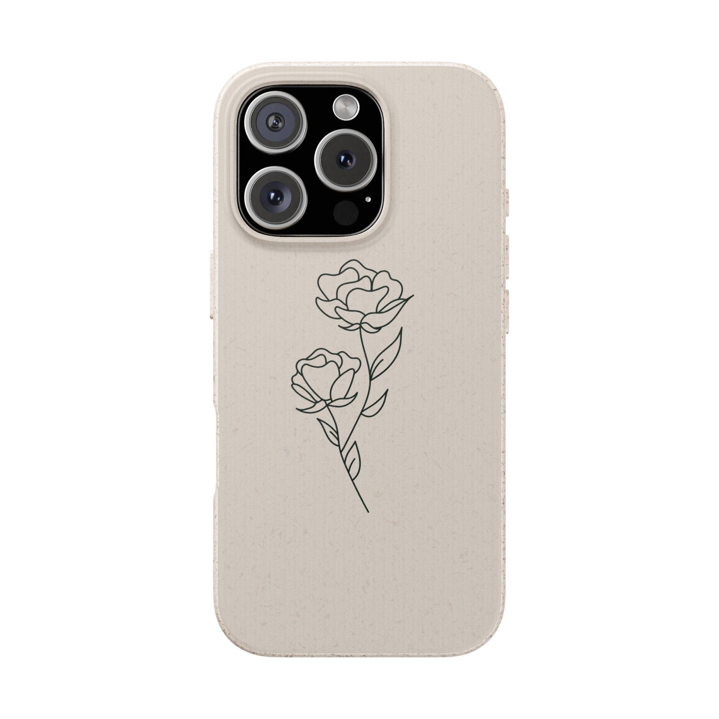 Eco-Friendly Phone Case with Floral Design, Biodegradable Mobile Cover, Sustainable Gift, Floral iPhone Case, Eco Chic Decor