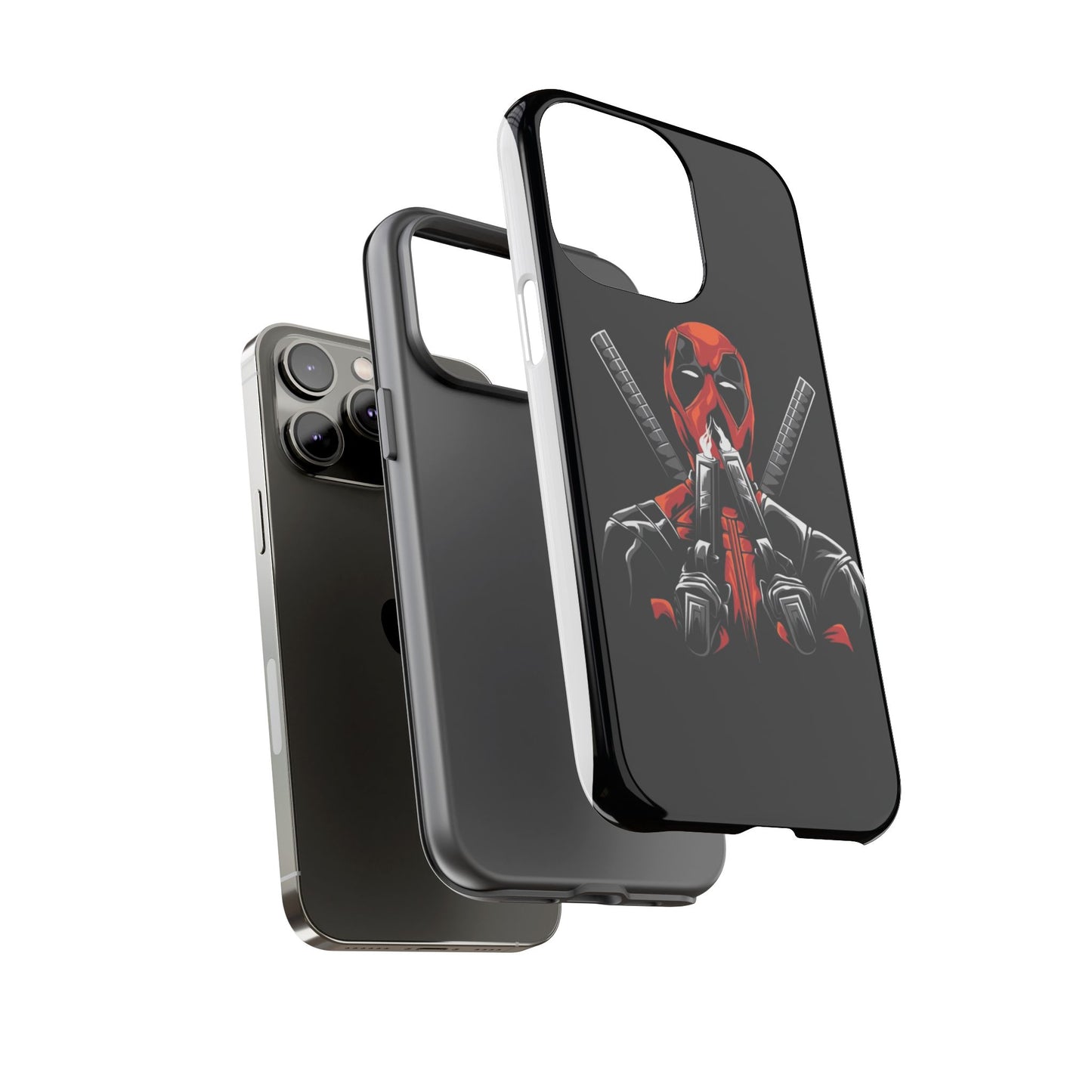 Deadpool Tough Phone Case, Durable Cover for Marvel Fans, Gift for Superhero Lovers, Unique Holiday Present, Geeky Accessories