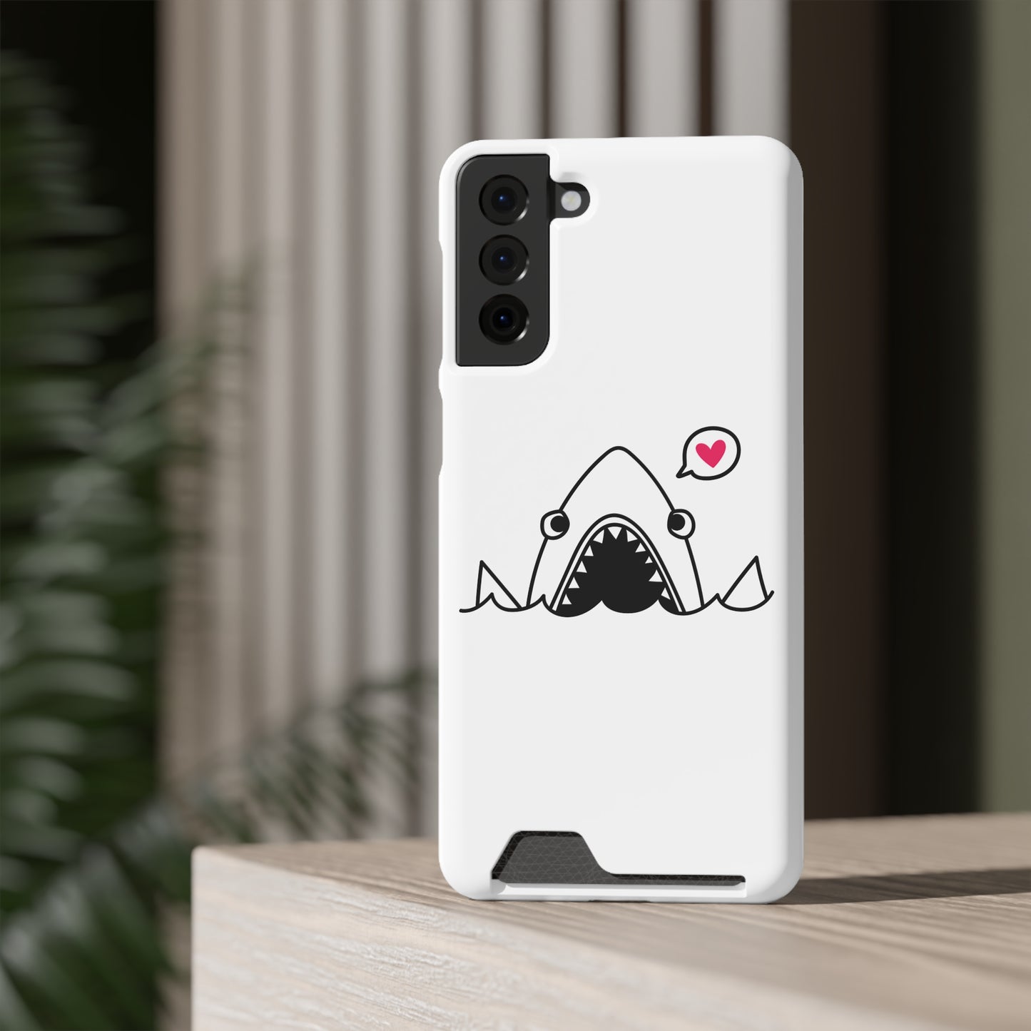 Cute Shark Phone Case with Card Holder - Perfect for Ocean Lovers, Unique Gift for Birthdays, Beach Days, and Back to School