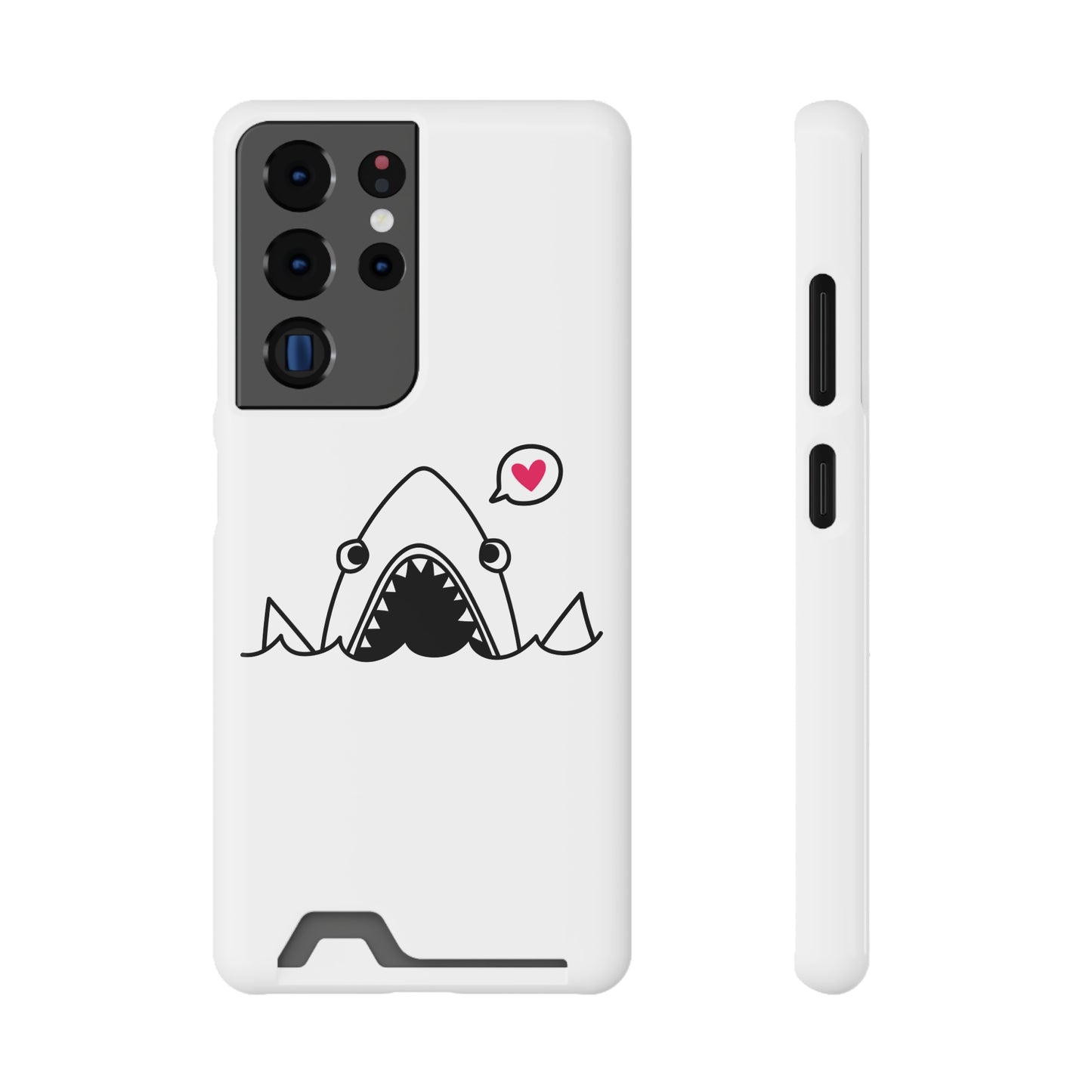 Cute Shark Phone Case with Card Holder - Perfect for Ocean Lovers, Unique Gift for Birthdays, Beach Days, and Back to School