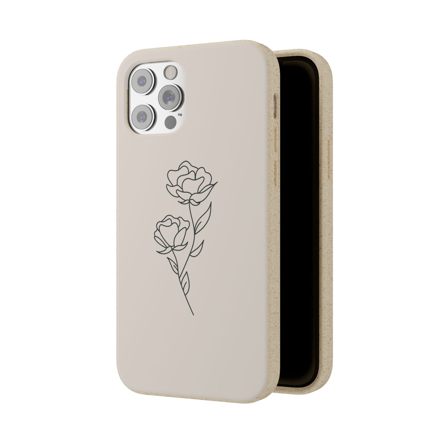 Eco-Friendly Phone Case with Floral Design, Biodegradable Mobile Cover, Sustainable Gift, Floral iPhone Case, Eco Chic Decor