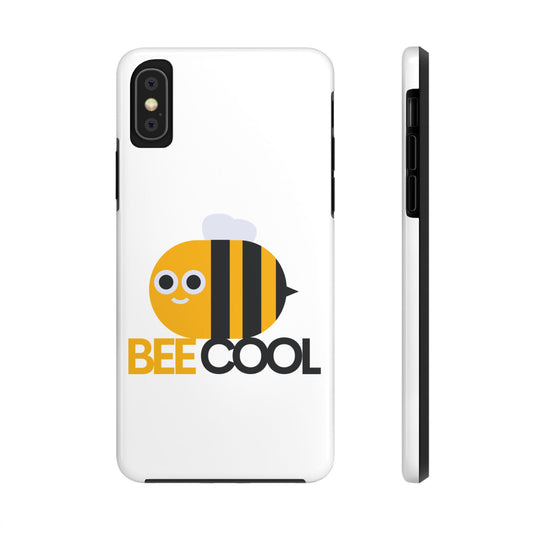 Bee Cool Tough Phone Case, Funny Phone Cover, Bee Lover Gift, Durable Phone Protector, Unique Bee Design