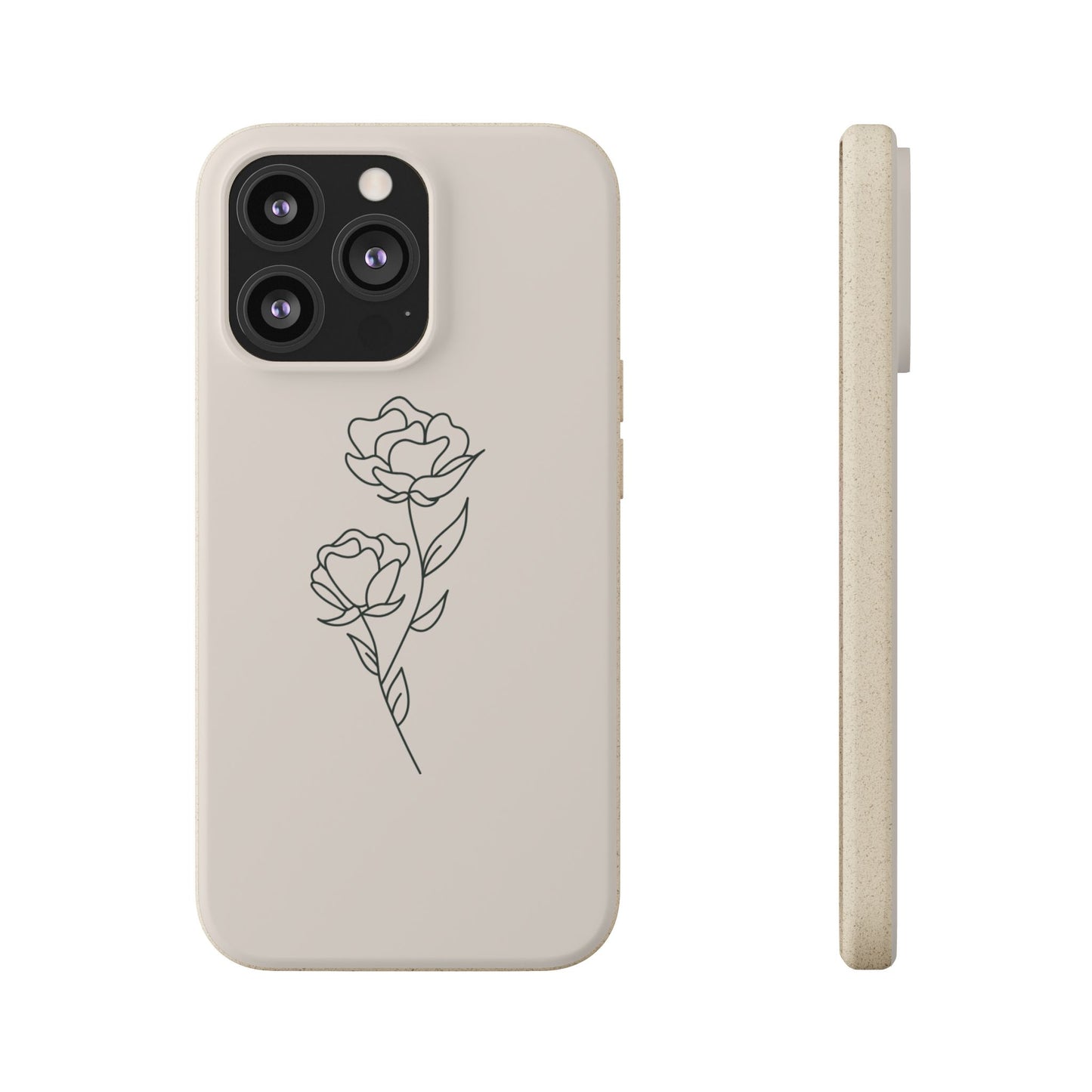 Eco-Friendly Phone Case with Floral Design, Biodegradable Mobile Cover, Sustainable Gift, Floral iPhone Case, Eco Chic Decor