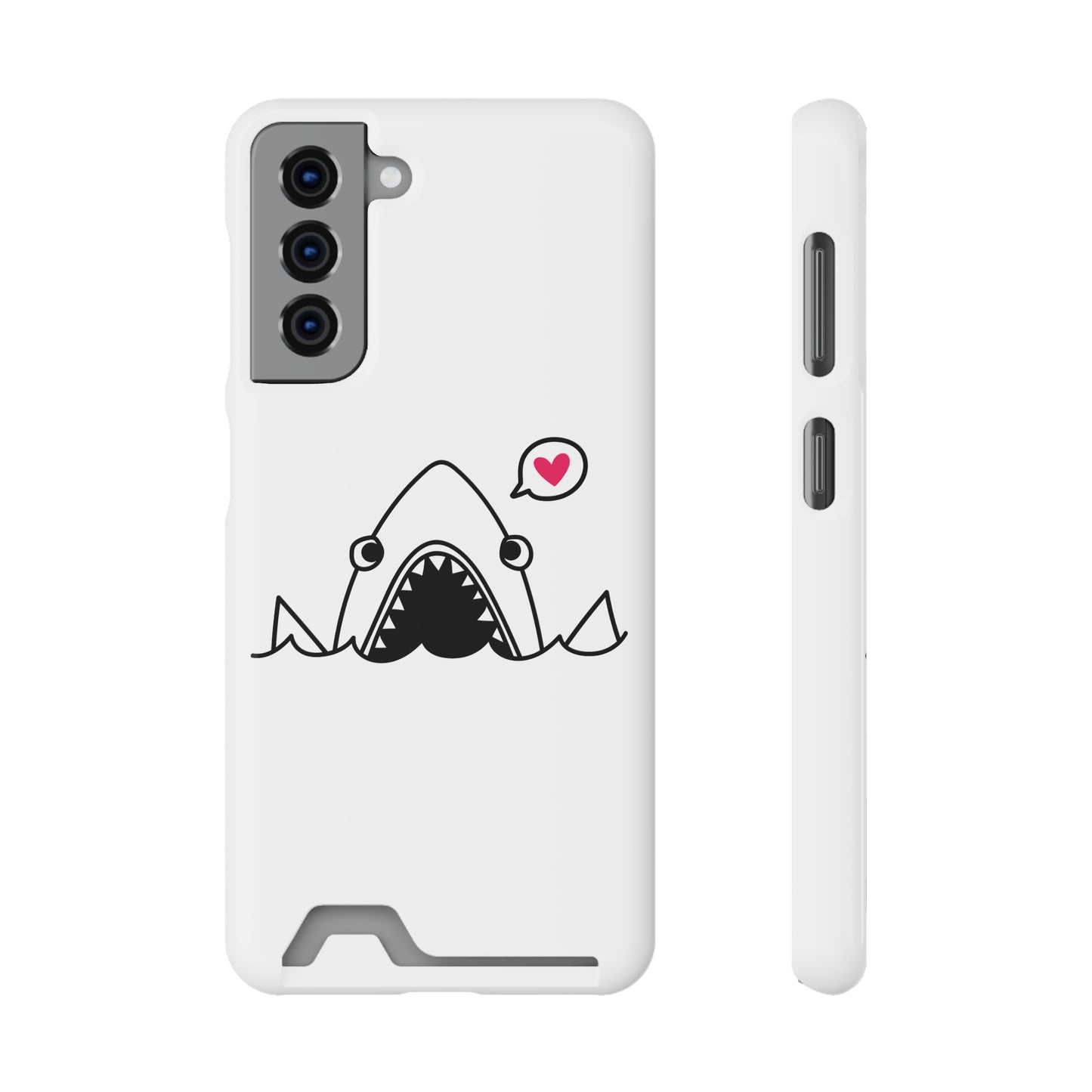 Cute Shark Phone Case with Card Holder - Perfect for Ocean Lovers, Unique Gift for Birthdays, Beach Days, and Back to School