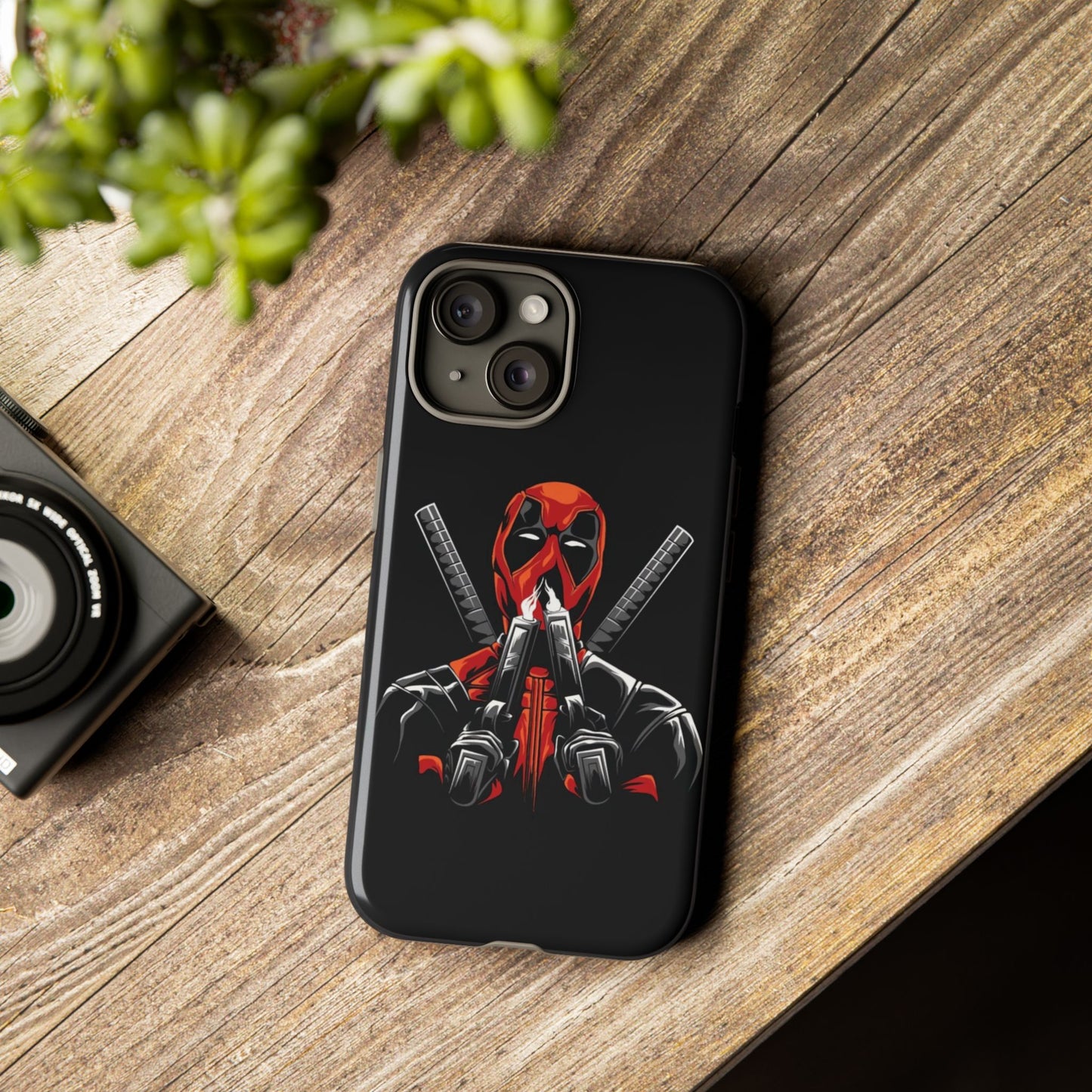 Deadpool Tough Phone Case, Durable Cover for Marvel Fans, Gift for Superhero Lovers, Unique Holiday Present, Geeky Accessories