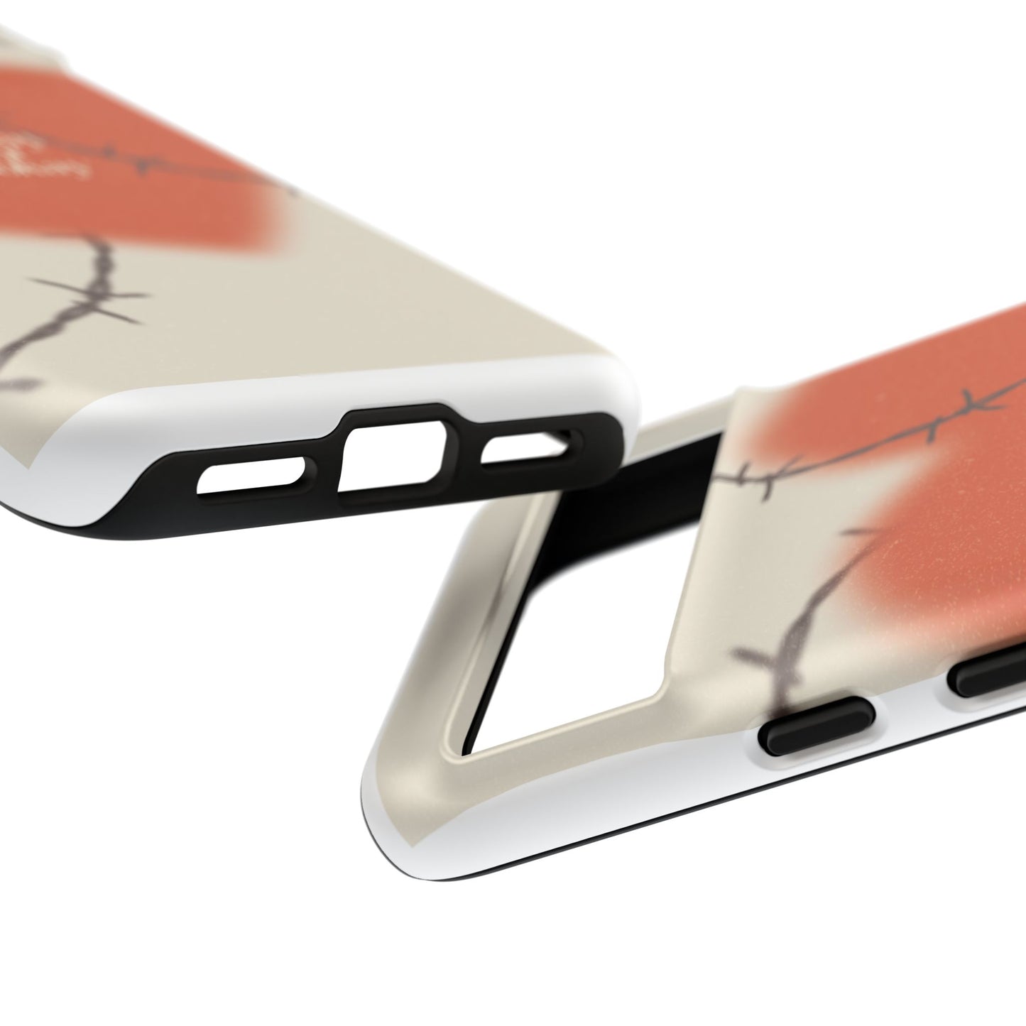 Heartfelt Phone Case | Barbed Wire Design, It's Okay to Not Be Okay, Supportive Gift, Anxiety Awareness, Unique Phone Accessory