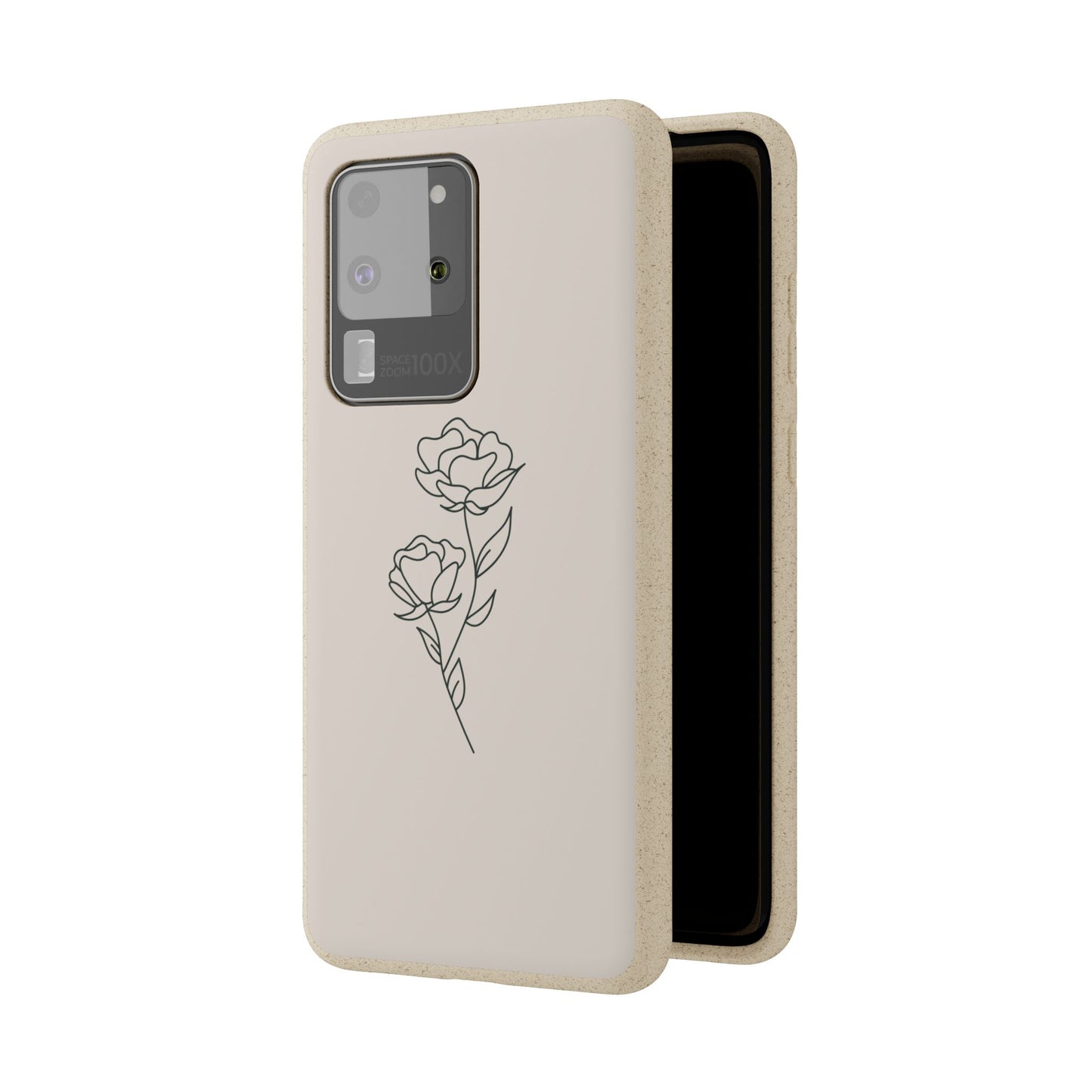 Eco-Friendly Phone Case with Floral Design, Biodegradable Mobile Cover, Sustainable Gift, Floral iPhone Case, Eco Chic Decor