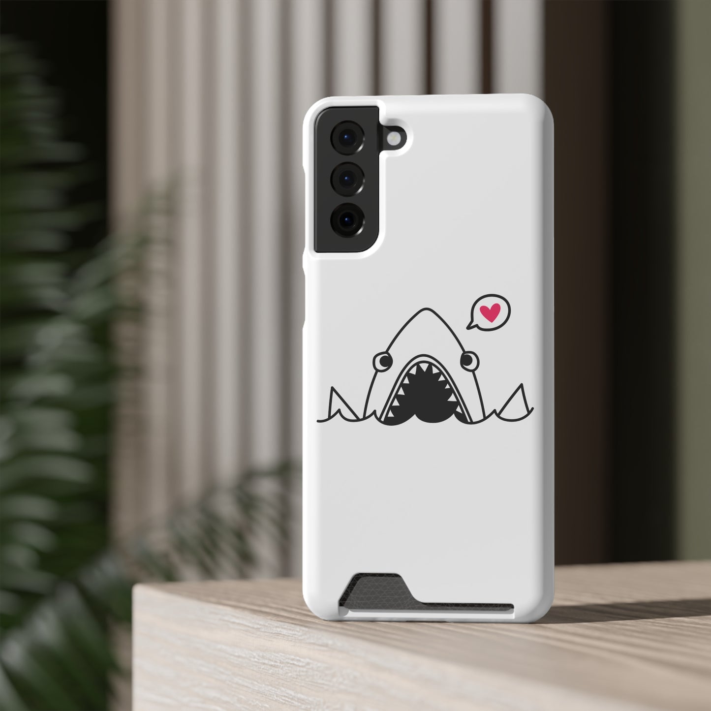 Cute Shark Phone Case with Card Holder - Perfect for Ocean Lovers, Unique Gift for Birthdays, Beach Days, and Back to School