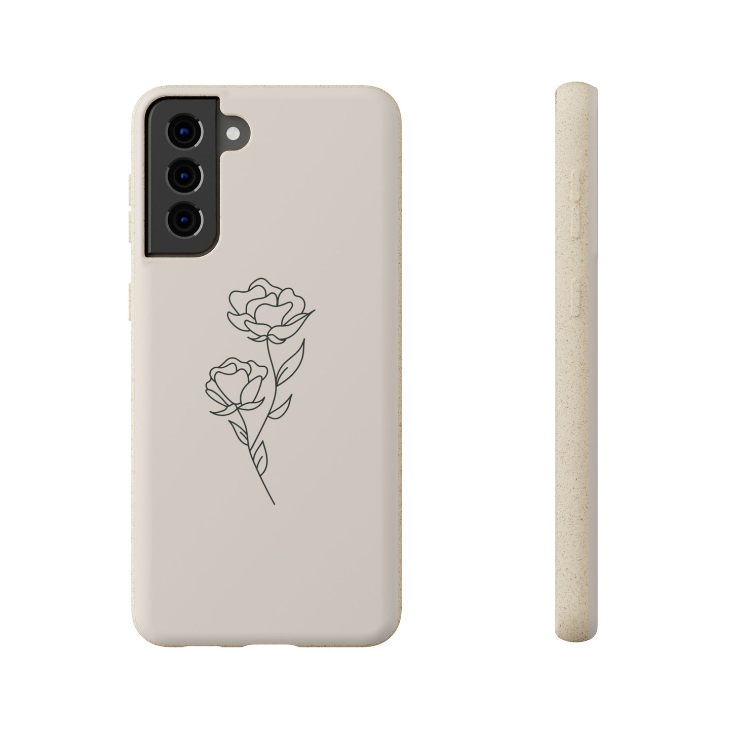 Eco-Friendly Phone Case with Floral Design, Biodegradable Mobile Cover, Sustainable Gift, Floral iPhone Case, Eco Chic Decor