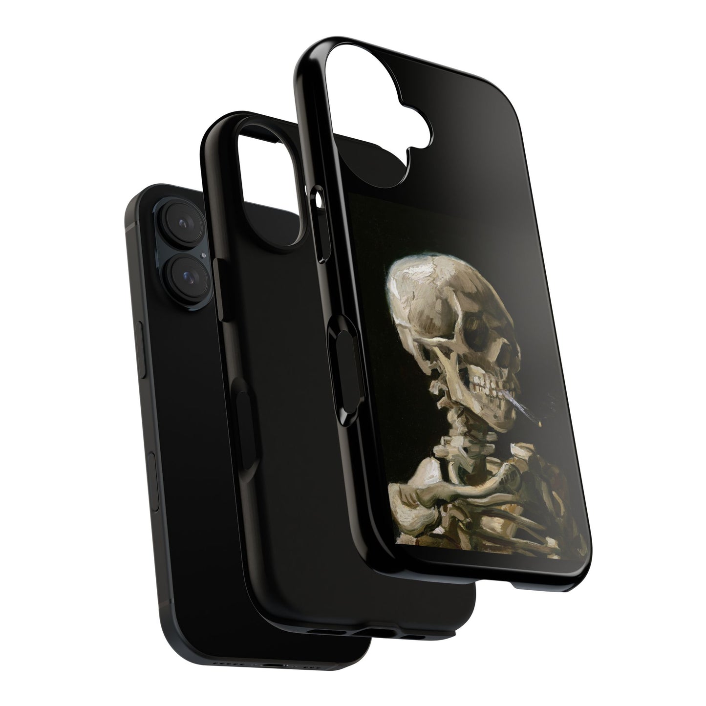 Tough Cases - Artistic Skull Phone Case, Unique Gift for Halloween, Retro Accessories, Trendy Mobile Covers, Spooky Style
