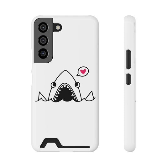 Cute Shark Phone Case with Card Holder - Perfect for Ocean Lovers, Unique Gift for Birthdays, Beach Days, and Back to School