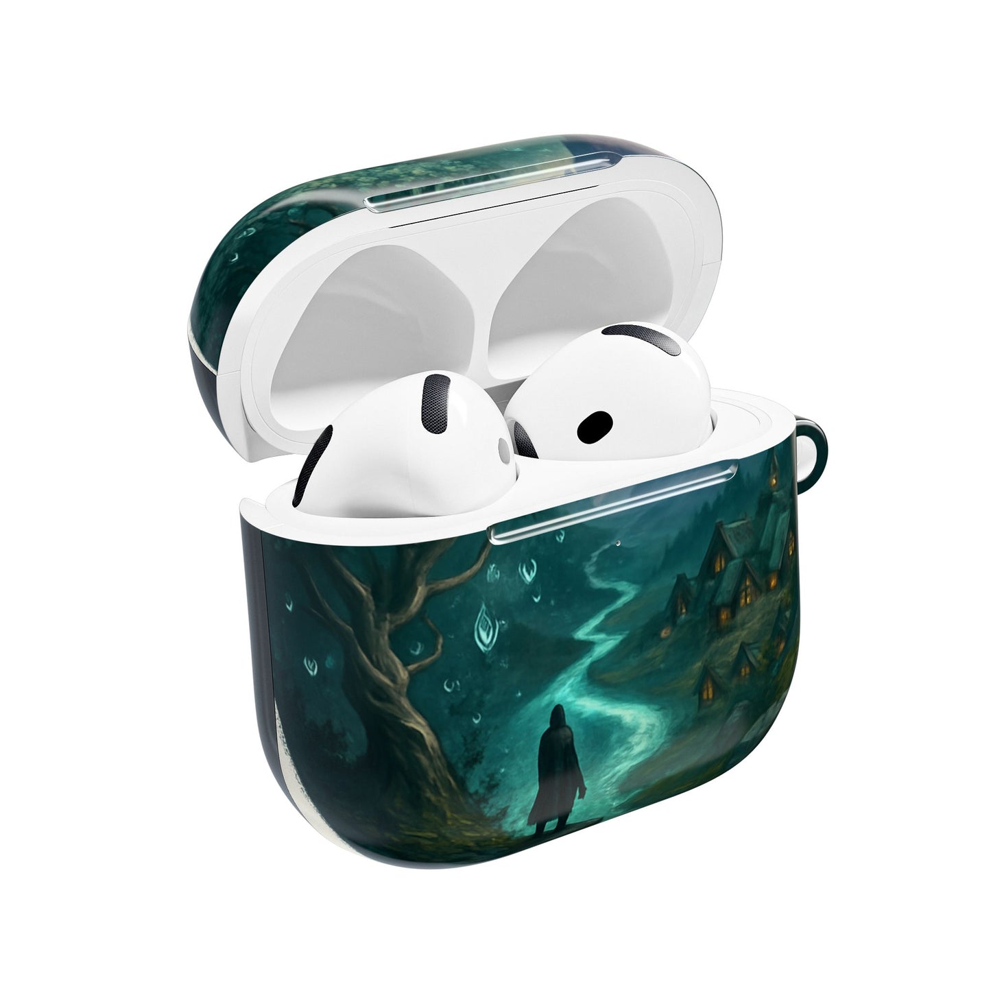 Mystical Landscape AirPod Case, Fantasy Accessory, Gift for Music Lovers, Unique Storage for AirPods, Protective AirPods Cover