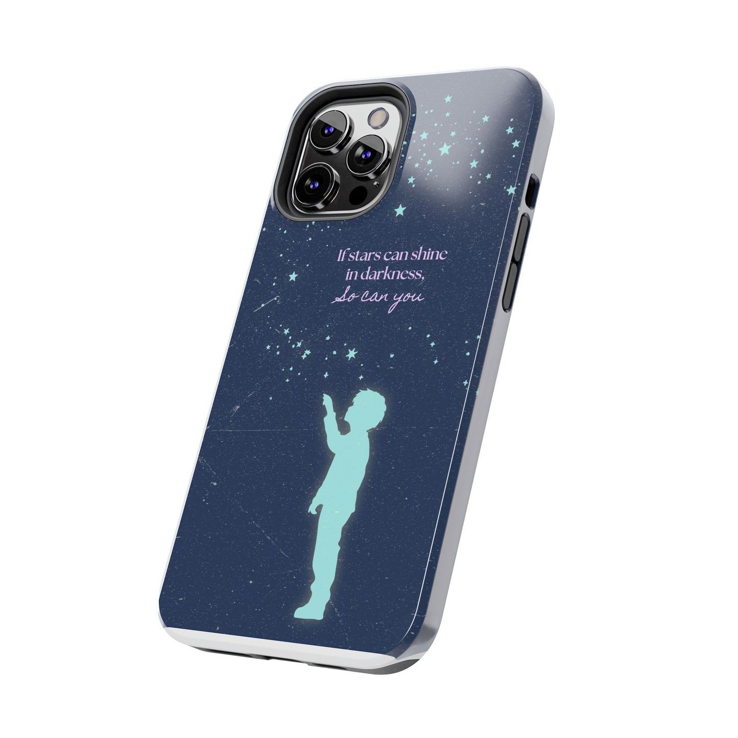 Starry Night Tough Phone Cases, Inspirational Phone Cover, Cute Kid Design, Galaxy Aesthetic, Gift for Dreamers, Motivational Decor