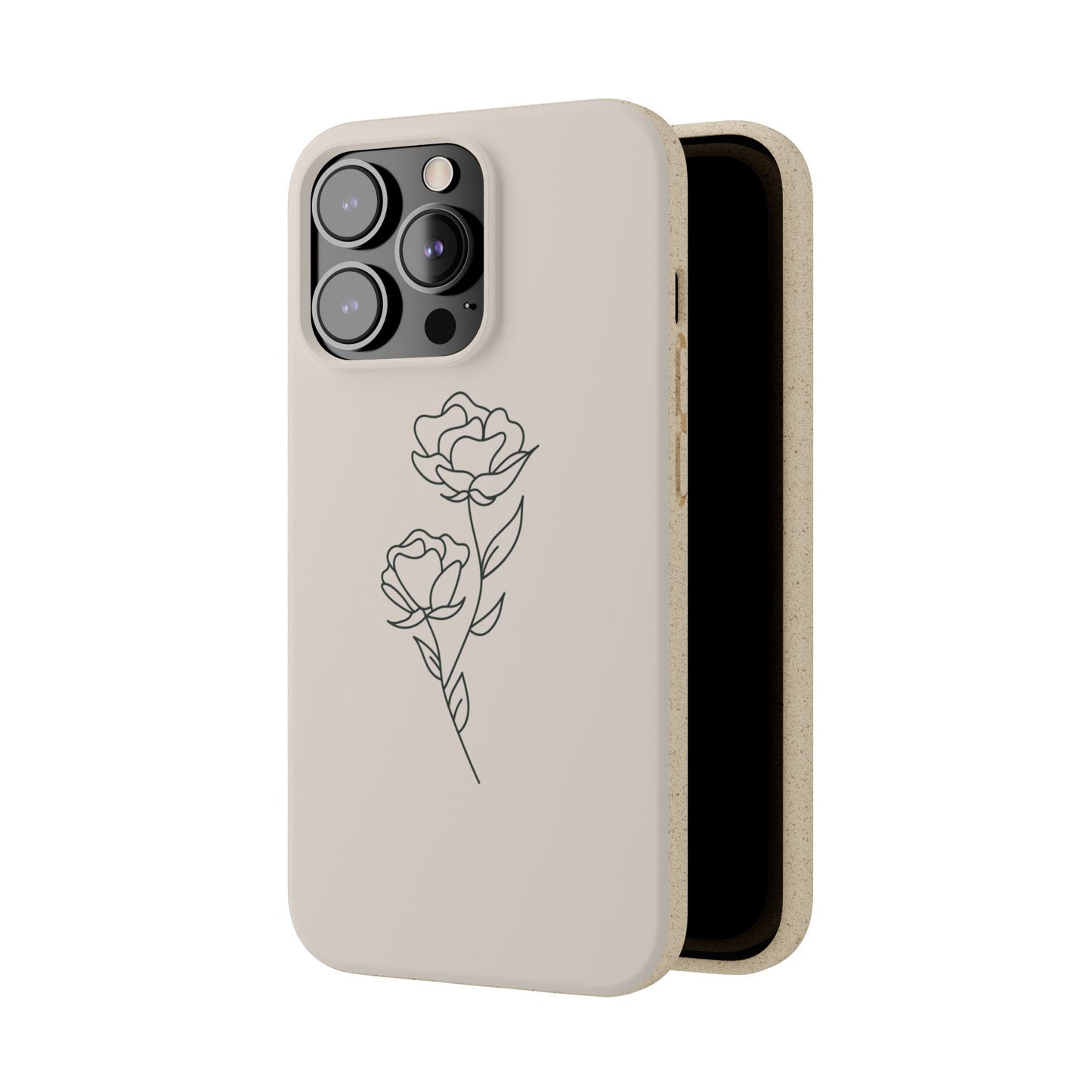 Eco-Friendly Phone Case with Floral Design, Biodegradable Mobile Cover, Sustainable Gift, Floral iPhone Case, Eco Chic Decor