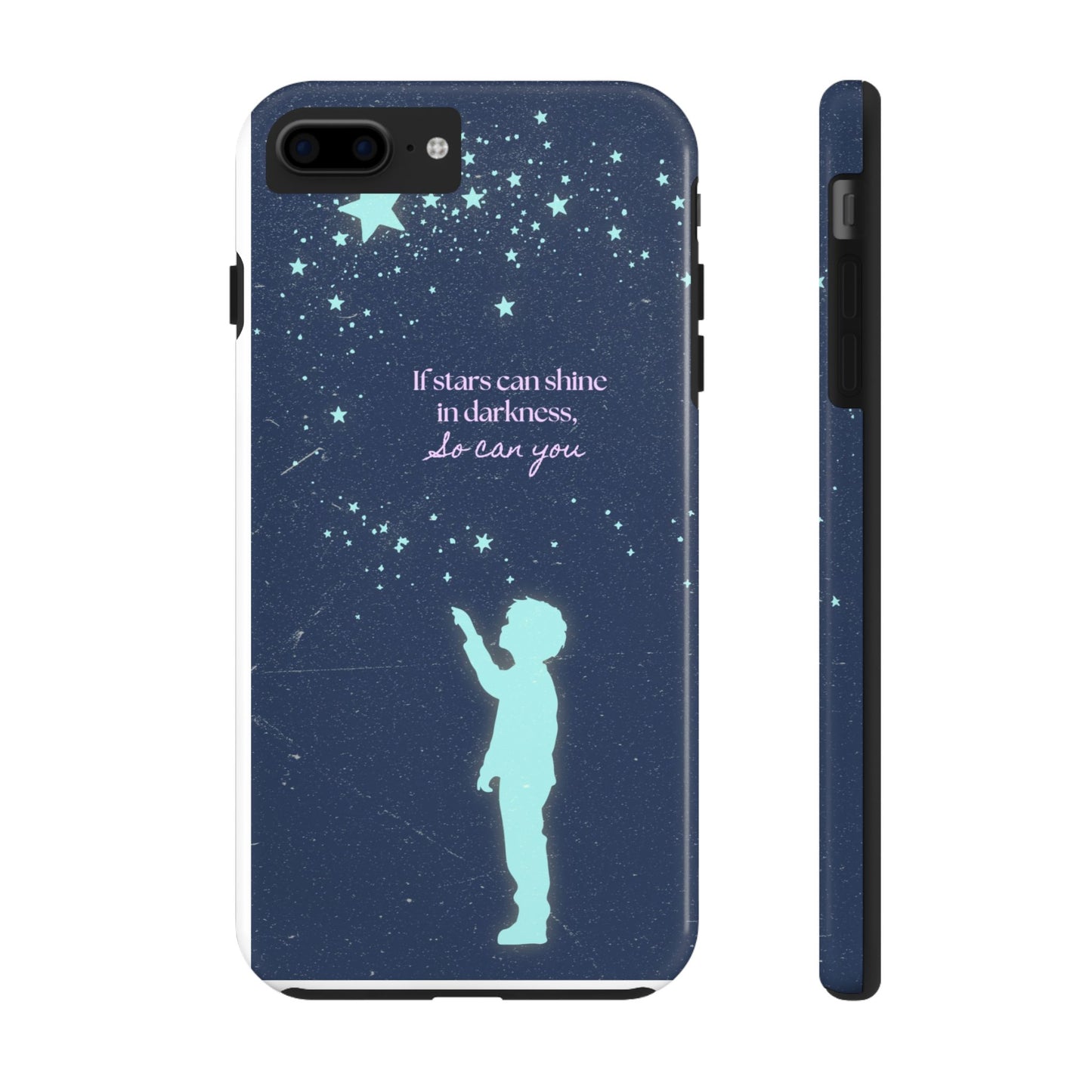 Starry Night Tough Phone Cases, Inspirational Phone Cover, Cute Kid Design, Galaxy Aesthetic, Gift for Dreamers, Motivational Decor