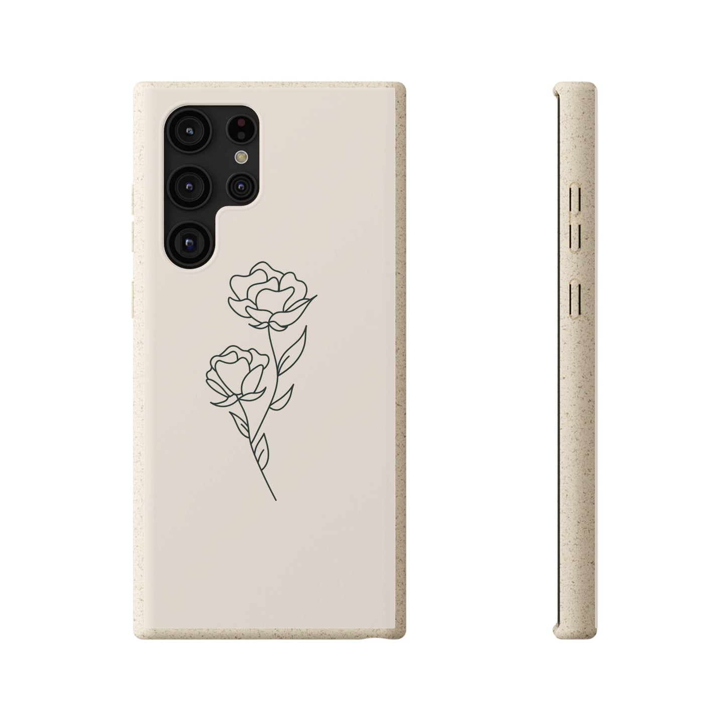 Eco-Friendly Phone Case with Floral Design, Biodegradable Mobile Cover, Sustainable Gift, Floral iPhone Case, Eco Chic Decor