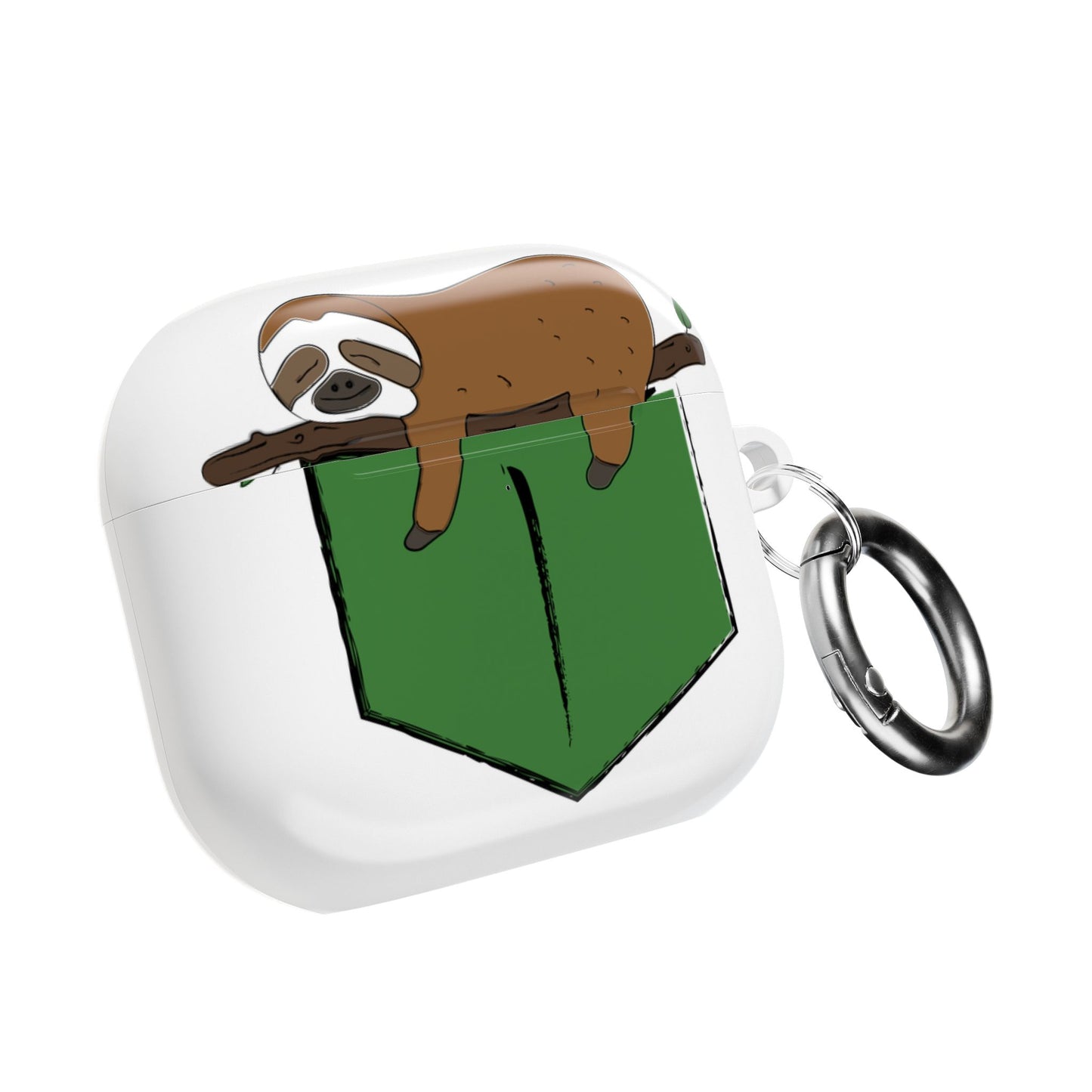 Sloth AirPod Case, Cute Animal Case, Funny Sloth Design, Eco-Friendly Accessory, Gift for Animal Lovers