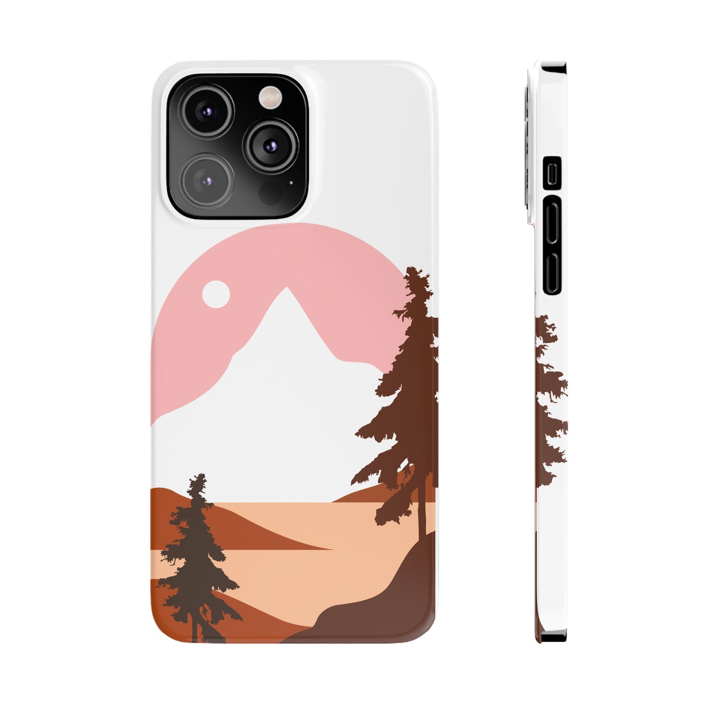 Stylish Mountain Landscape Slim Phone Case, Nature Lover Gift, Aesthetic Phone Cover, Adventure Travel Accessory, Minimalist Design [...]