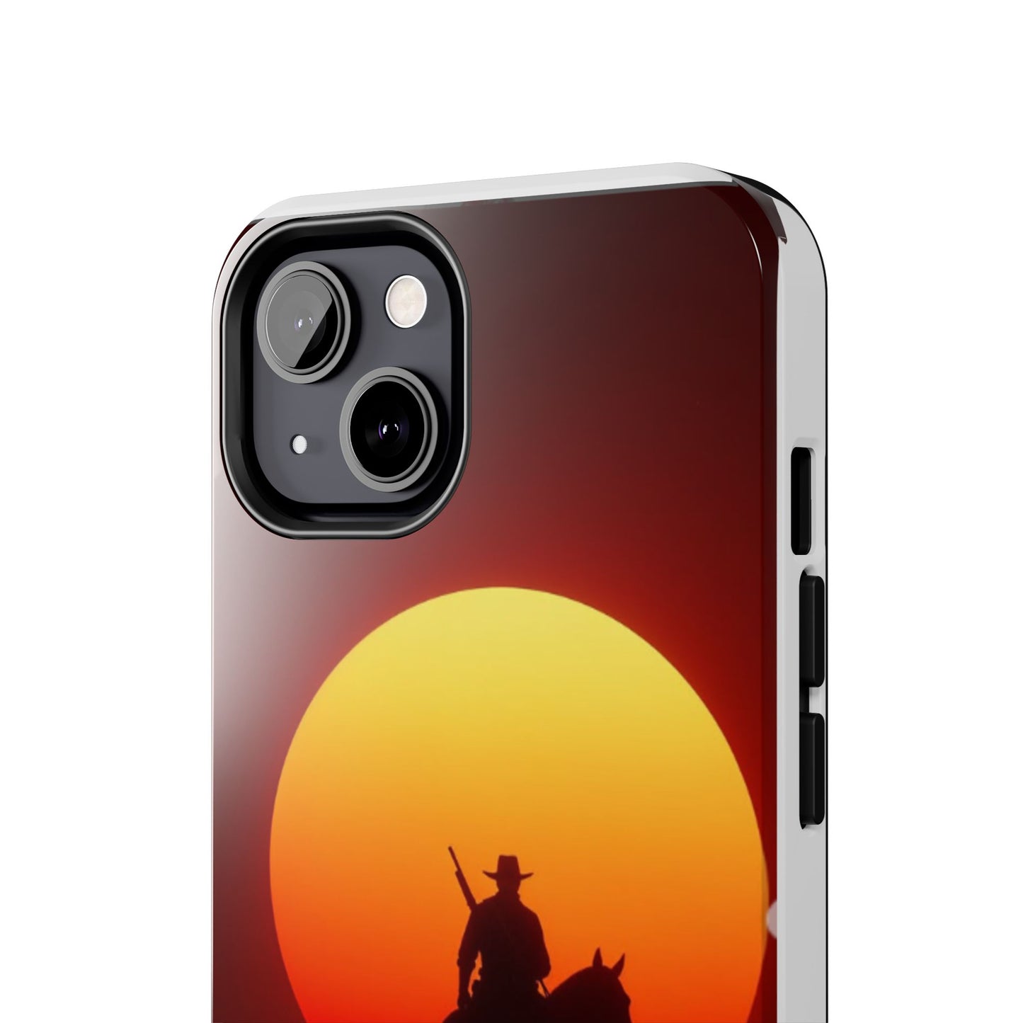 Sunset Cowboy Tough Phone Cases, Western Style Phone Cover, Unique Gift for Horse Lovers, Adventure Accessories, Durable Phone Protection