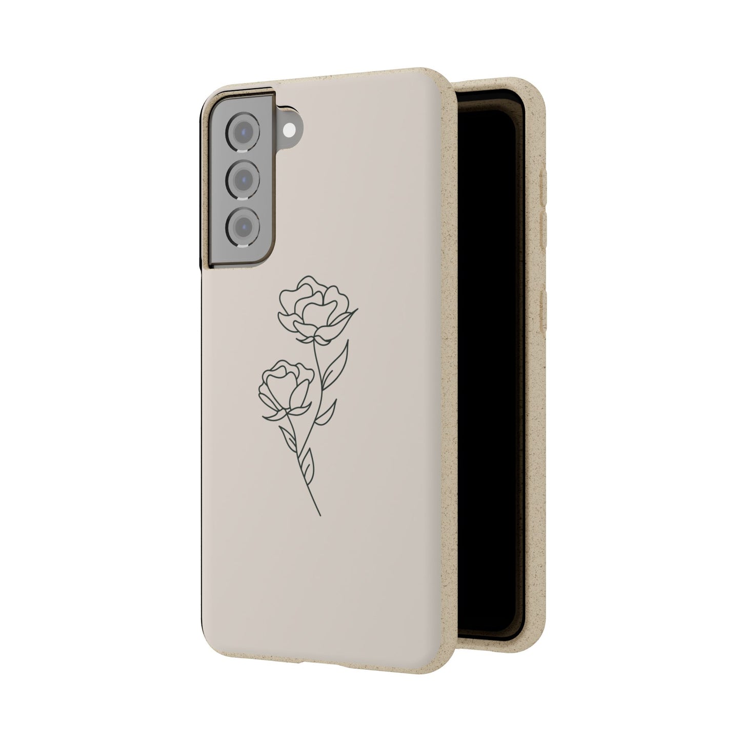 Eco-Friendly Phone Case with Floral Design, Biodegradable Mobile Cover, Sustainable Gift, Floral iPhone Case, Eco Chic Decor