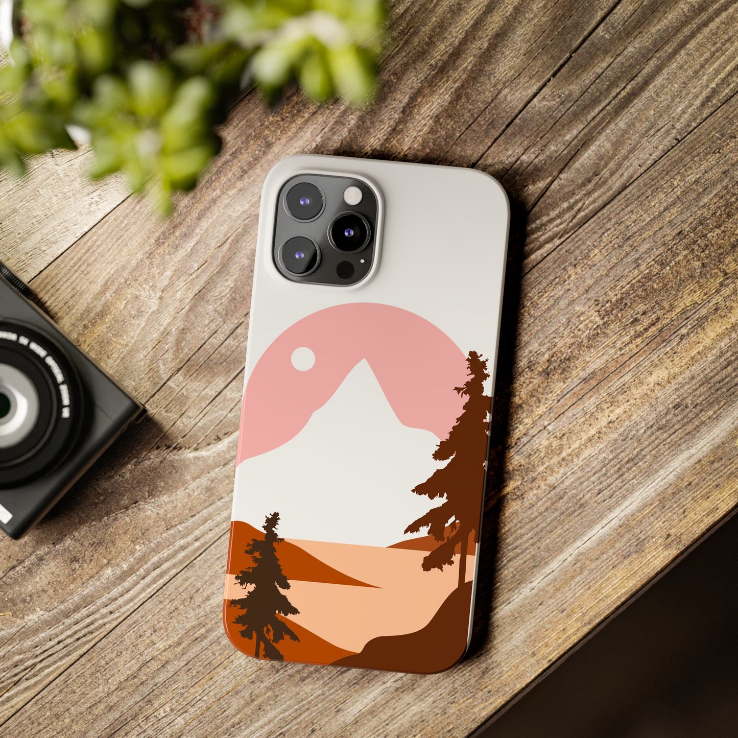 Stylish Mountain Landscape Slim Phone Case, Nature Lover Gift, Aesthetic Phone Cover, Adventure Travel Accessory, Minimalist Design [...]