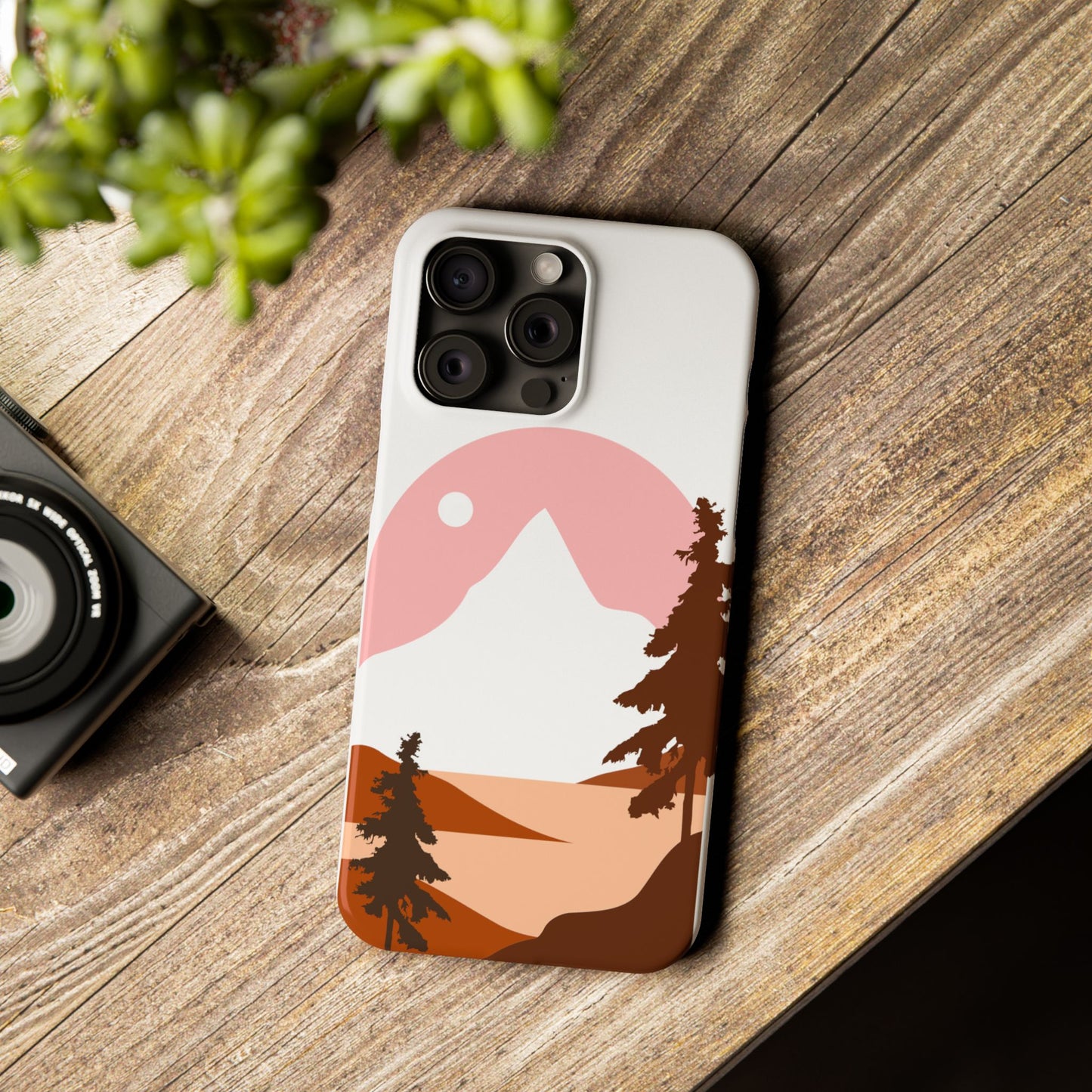 Stylish Mountain Landscape Slim Phone Case, Nature Lover Gift, Aesthetic Phone Cover, Adventure Travel Accessory, Minimalist Design [...]