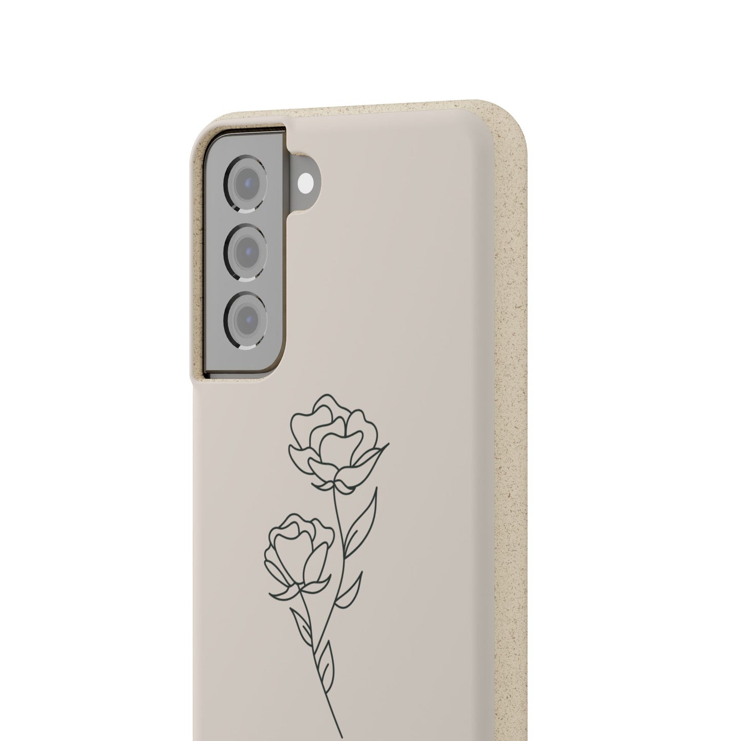 Eco-Friendly Phone Case with Floral Design, Biodegradable Mobile Cover, Sustainable Gift, Floral iPhone Case, Eco Chic Decor
