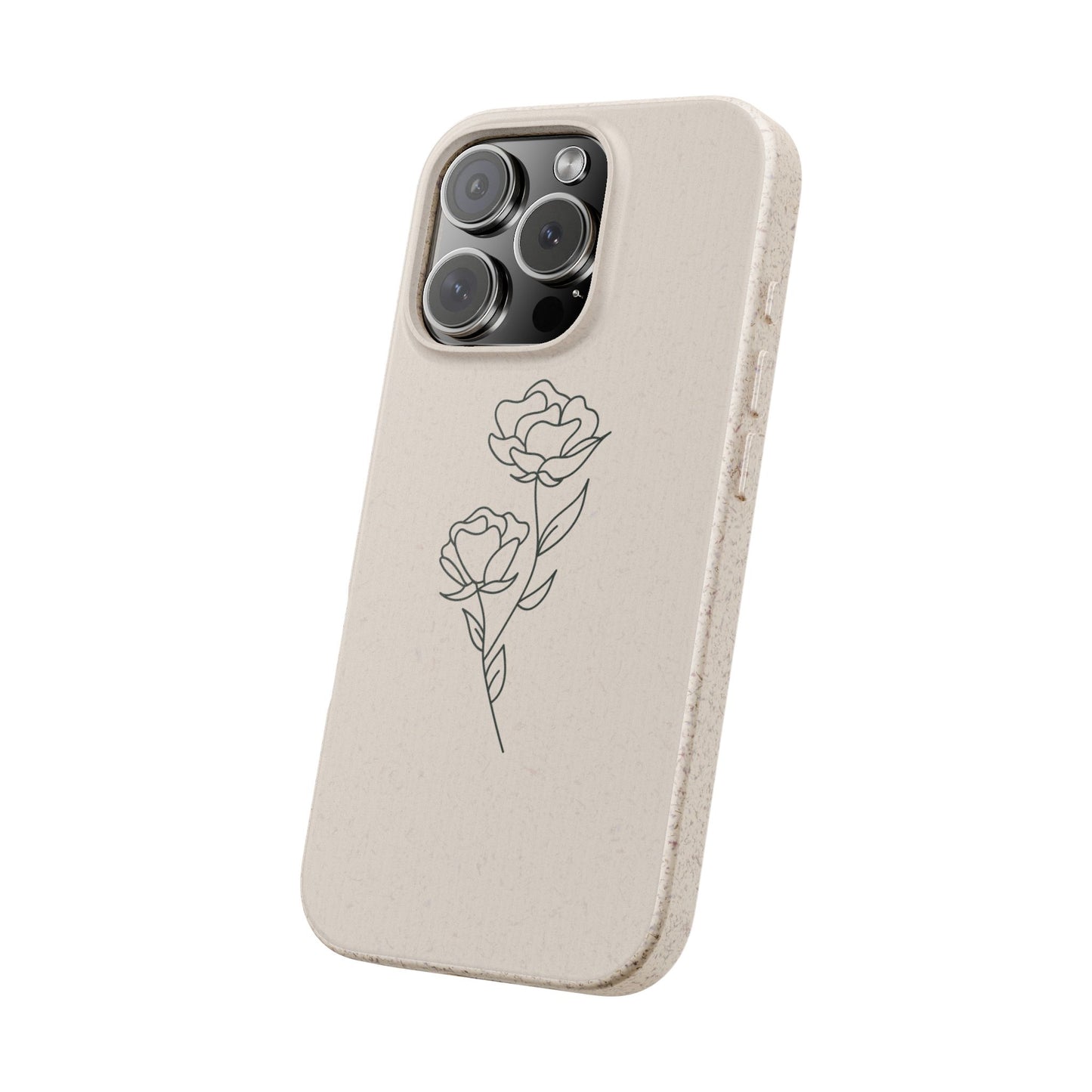 Eco-Friendly Phone Case with Floral Design, Biodegradable Mobile Cover, Sustainable Gift, Floral iPhone Case, Eco Chic Decor