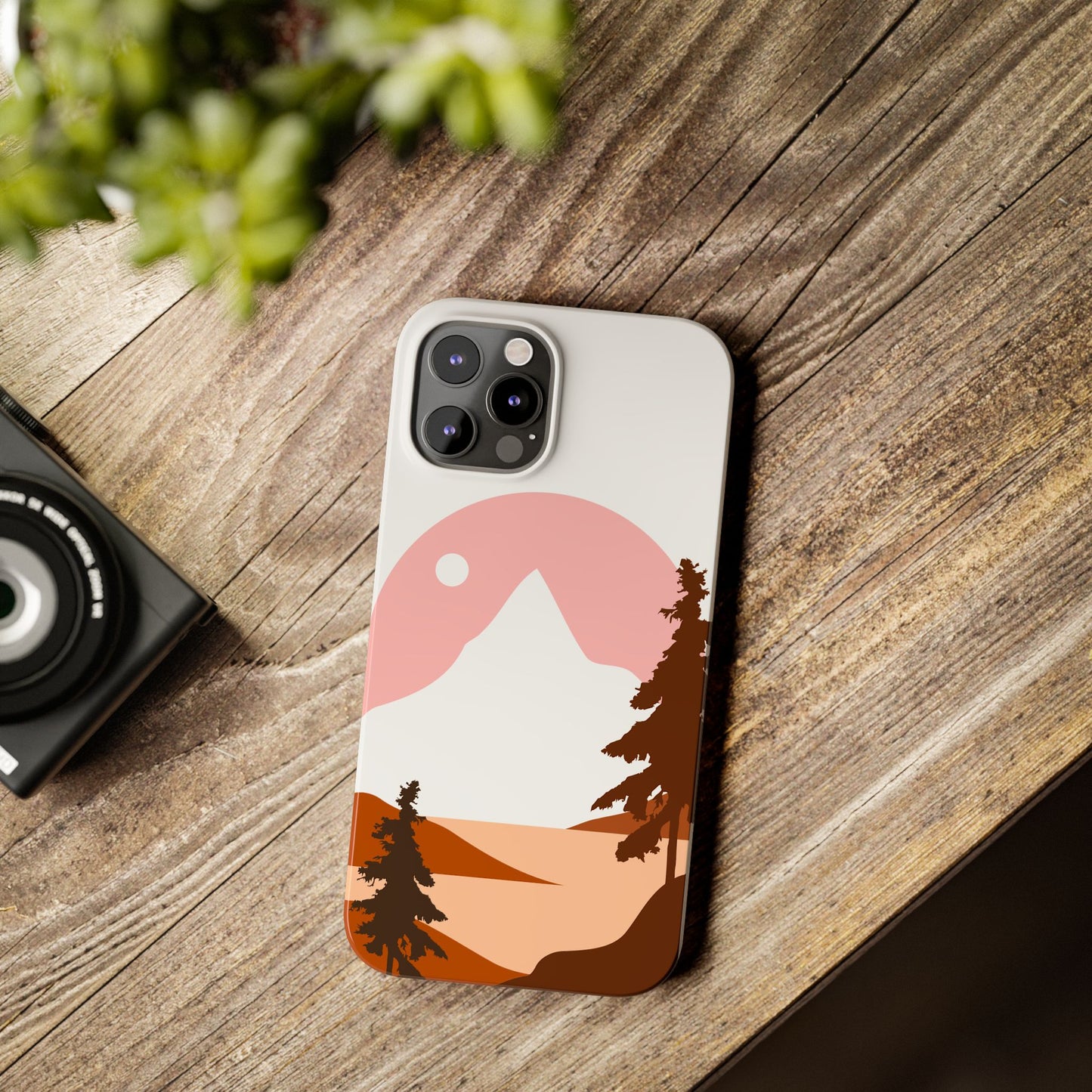 Stylish Mountain Landscape Slim Phone Case, Nature Lover Gift, Aesthetic Phone Cover, Adventure Travel Accessory, Minimalist Design [...]