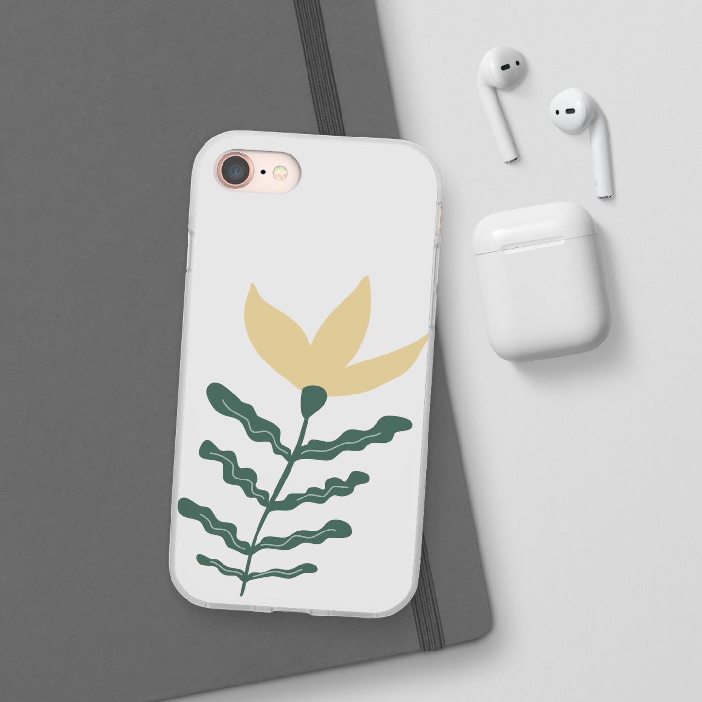Stylish Floral Flexi Cases, Phone Accessories, Gift Idea, Protective Case, Trendy Phone Cover, Spring Vibes