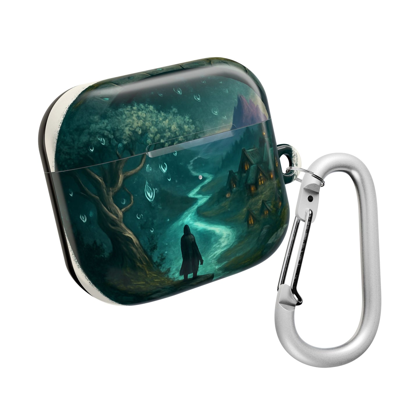 Mystical Landscape AirPod Case, Fantasy Accessory, Gift for Music Lovers, Unique Storage for AirPods, Protective AirPods Cover