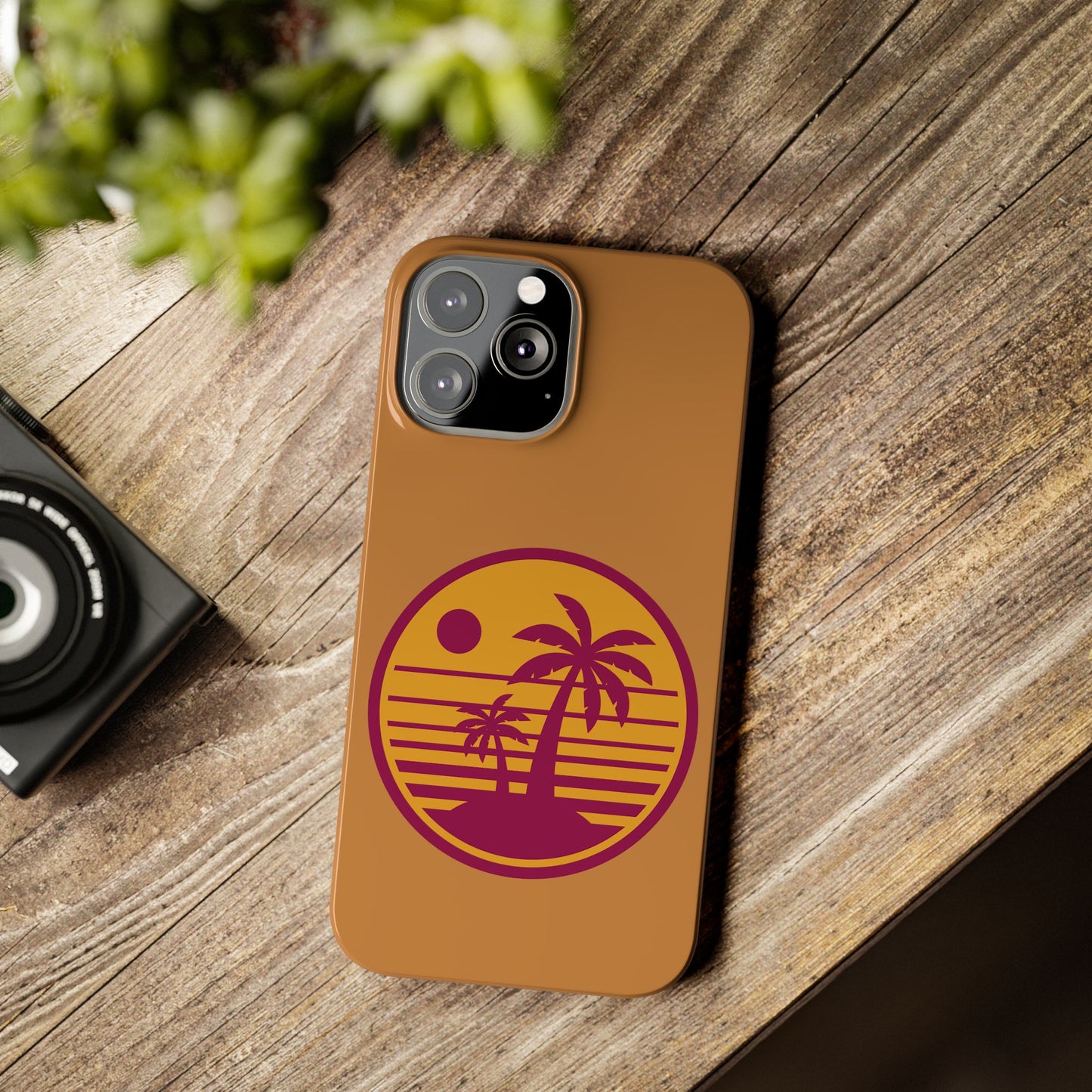 Retro Sunset Palm Tree Slim Phone Case, Summer Vibes, Beach Lover Gift, Tropical Phone Accessory, Perfect for Vacations, Travel and [...]