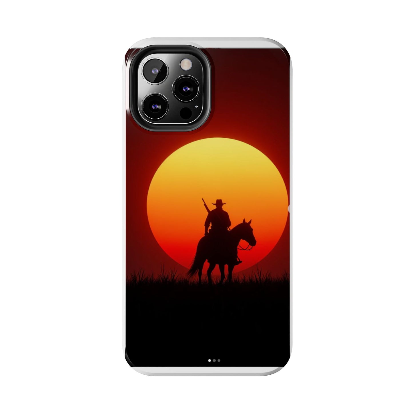Sunset Cowboy Tough Phone Cases, Western Style Phone Cover, Unique Gift for Horse Lovers, Adventure Accessories, Durable Phone Protection