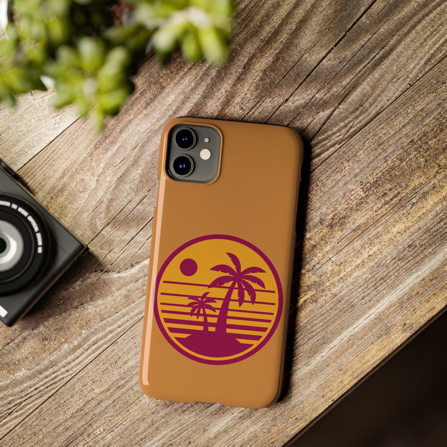Retro Sunset Palm Tree Slim Phone Case, Summer Vibes, Beach Lover Gift, Tropical Phone Accessory, Perfect for Vacations, Travel and [...]