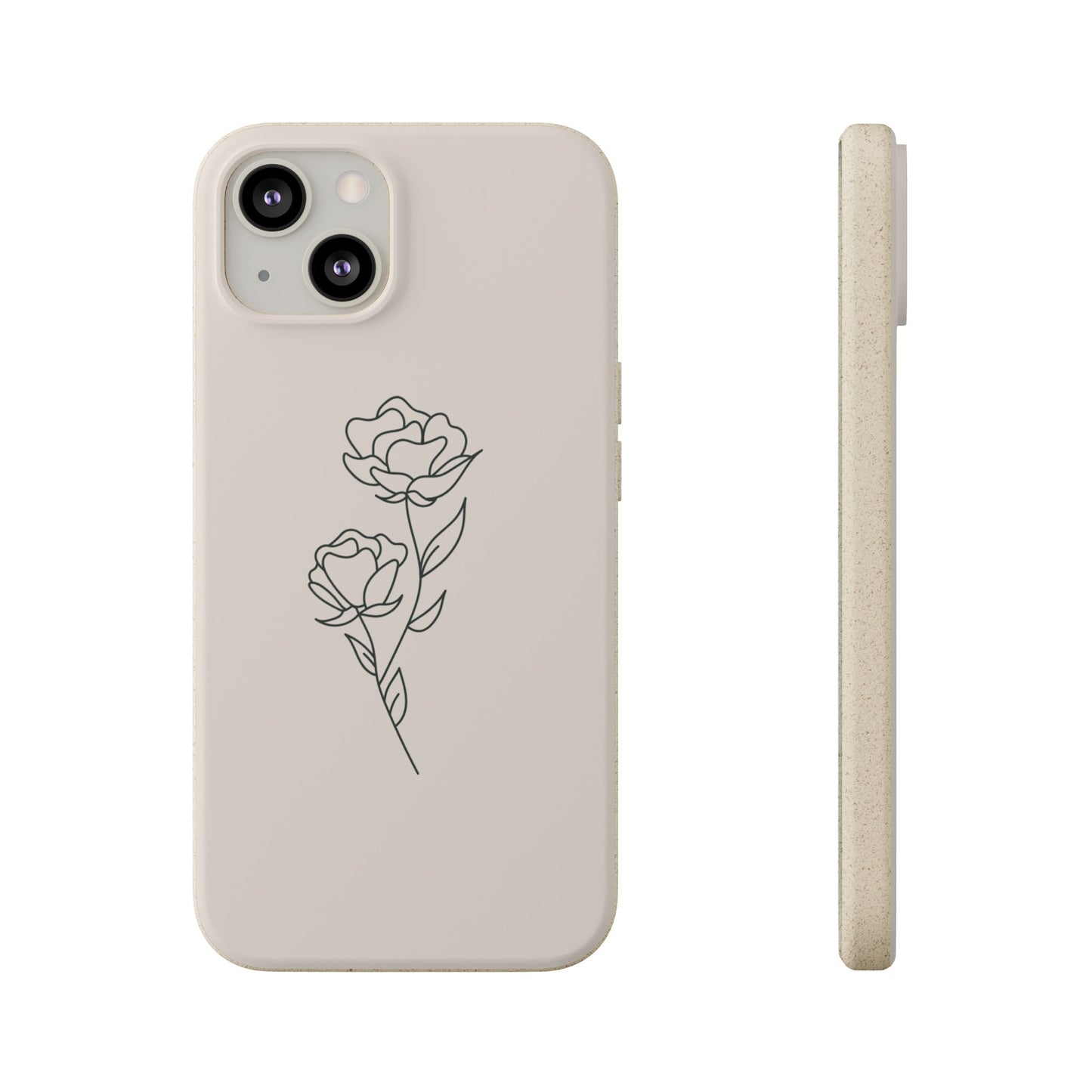 Eco-Friendly Phone Case with Floral Design, Biodegradable Mobile Cover, Sustainable Gift, Floral iPhone Case, Eco Chic Decor