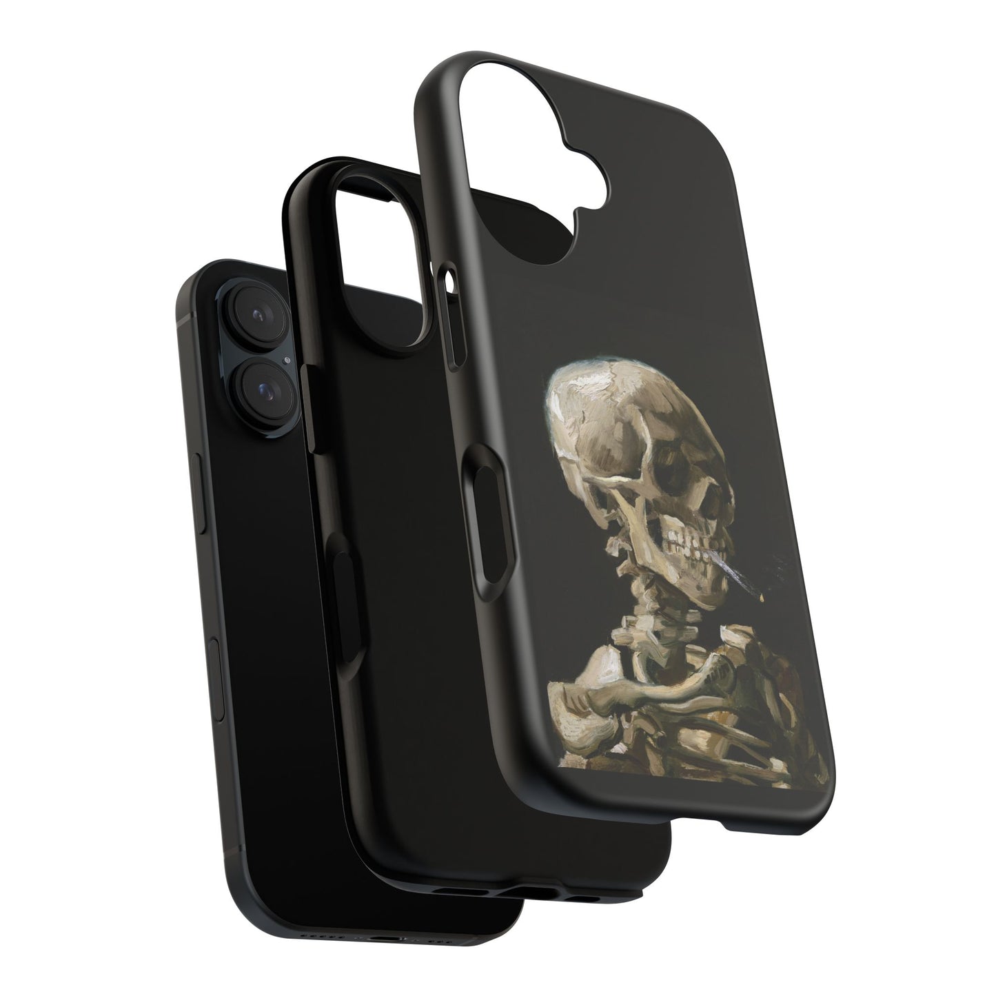 Tough Cases - Artistic Skull Phone Case, Unique Gift for Halloween, Retro Accessories, Trendy Mobile Covers, Spooky Style