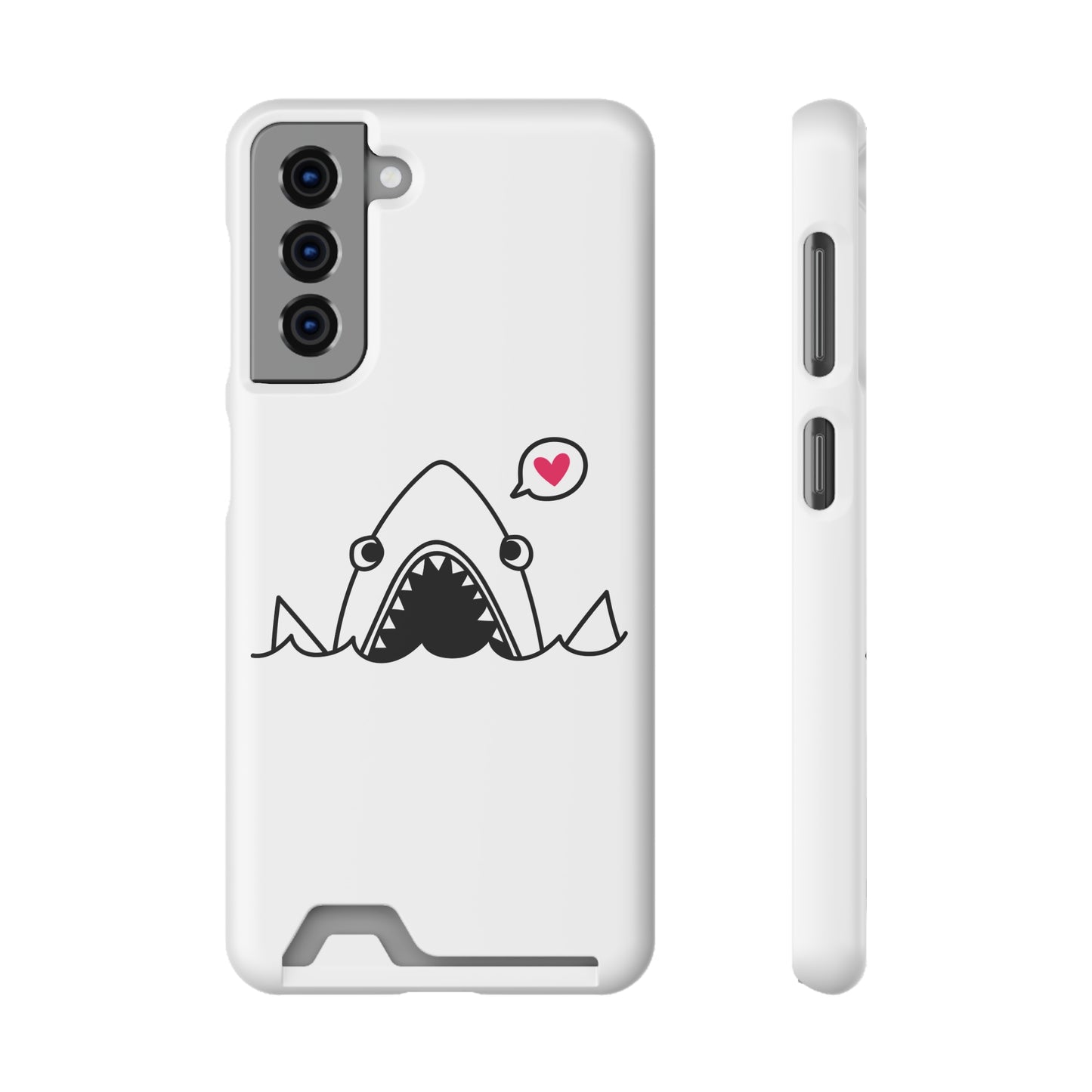 Cute Shark Phone Case with Card Holder - Perfect for Ocean Lovers, Unique Gift for Birthdays, Beach Days, and Back to School