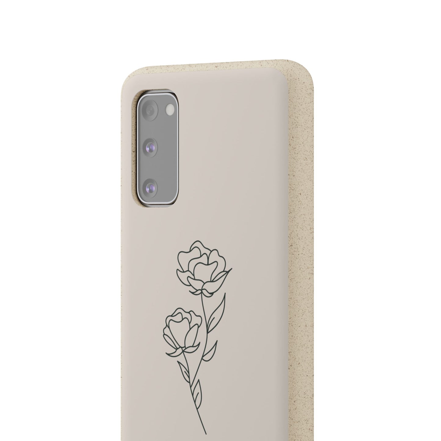 Eco-Friendly Phone Case with Floral Design, Biodegradable Mobile Cover, Sustainable Gift, Floral iPhone Case, Eco Chic Decor