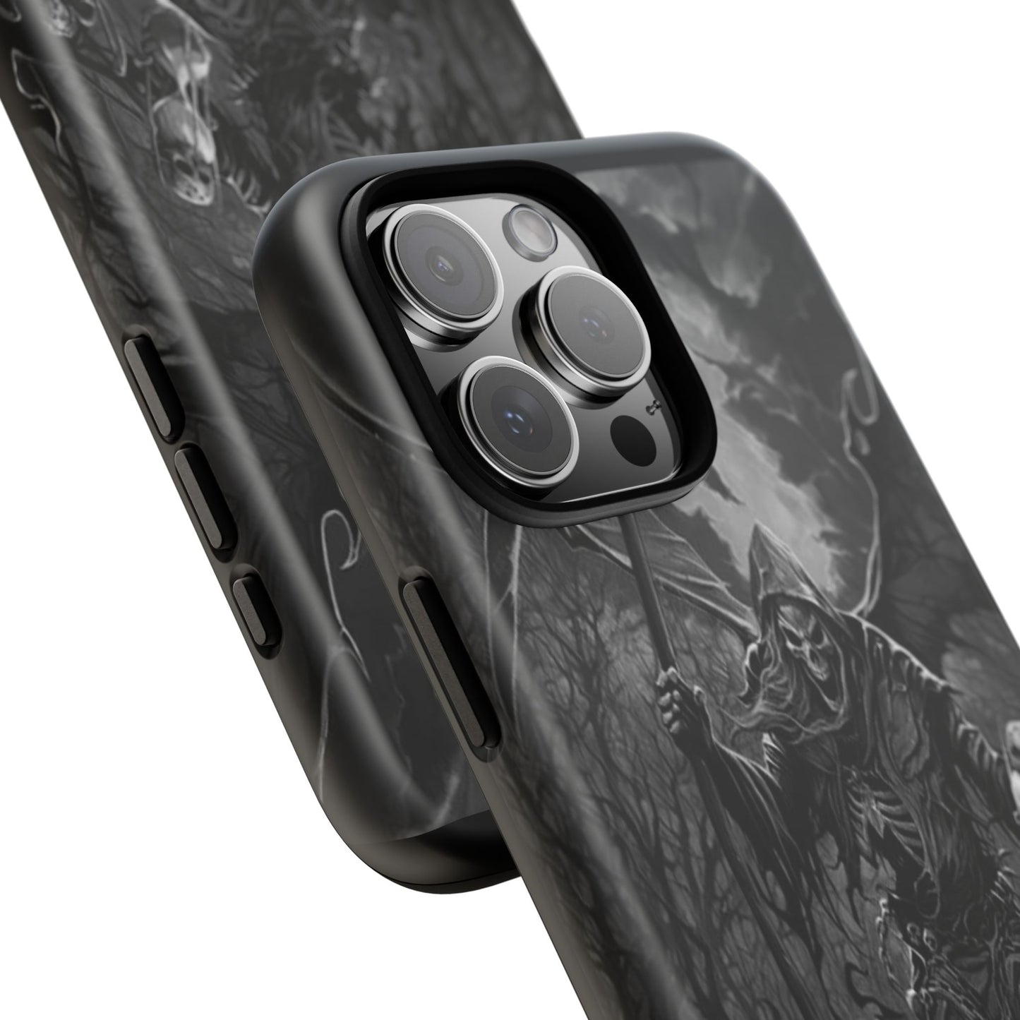 Gothic Phone Case Featuring Grim Reaper Art, Dark Aesthetic for Men and Women, Unique Halloween Gift, Durable Protection, Tough Cases