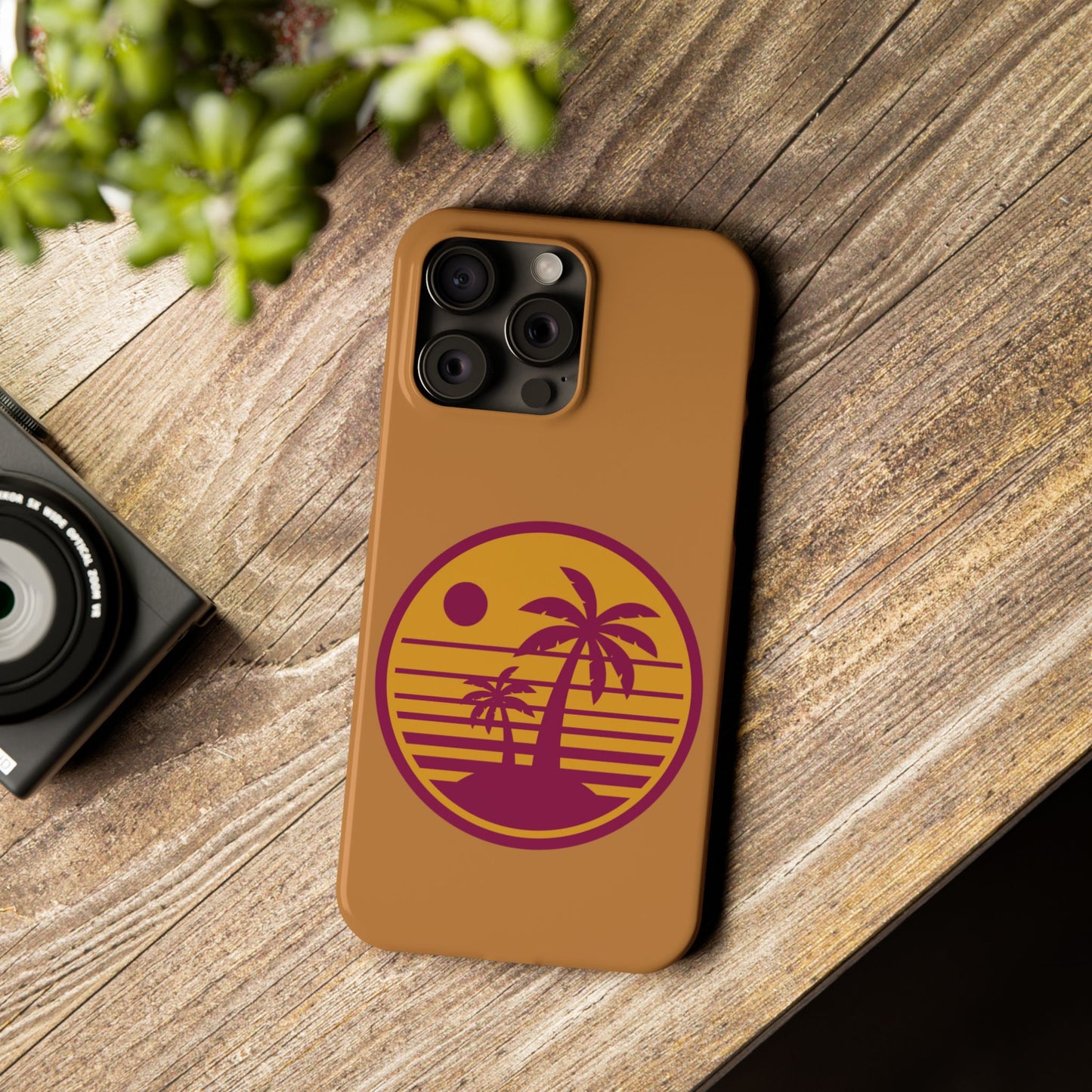 Retro Sunset Palm Tree Slim Phone Case, Summer Vibes, Beach Lover Gift, Tropical Phone Accessory, Perfect for Vacations, Travel and [...]