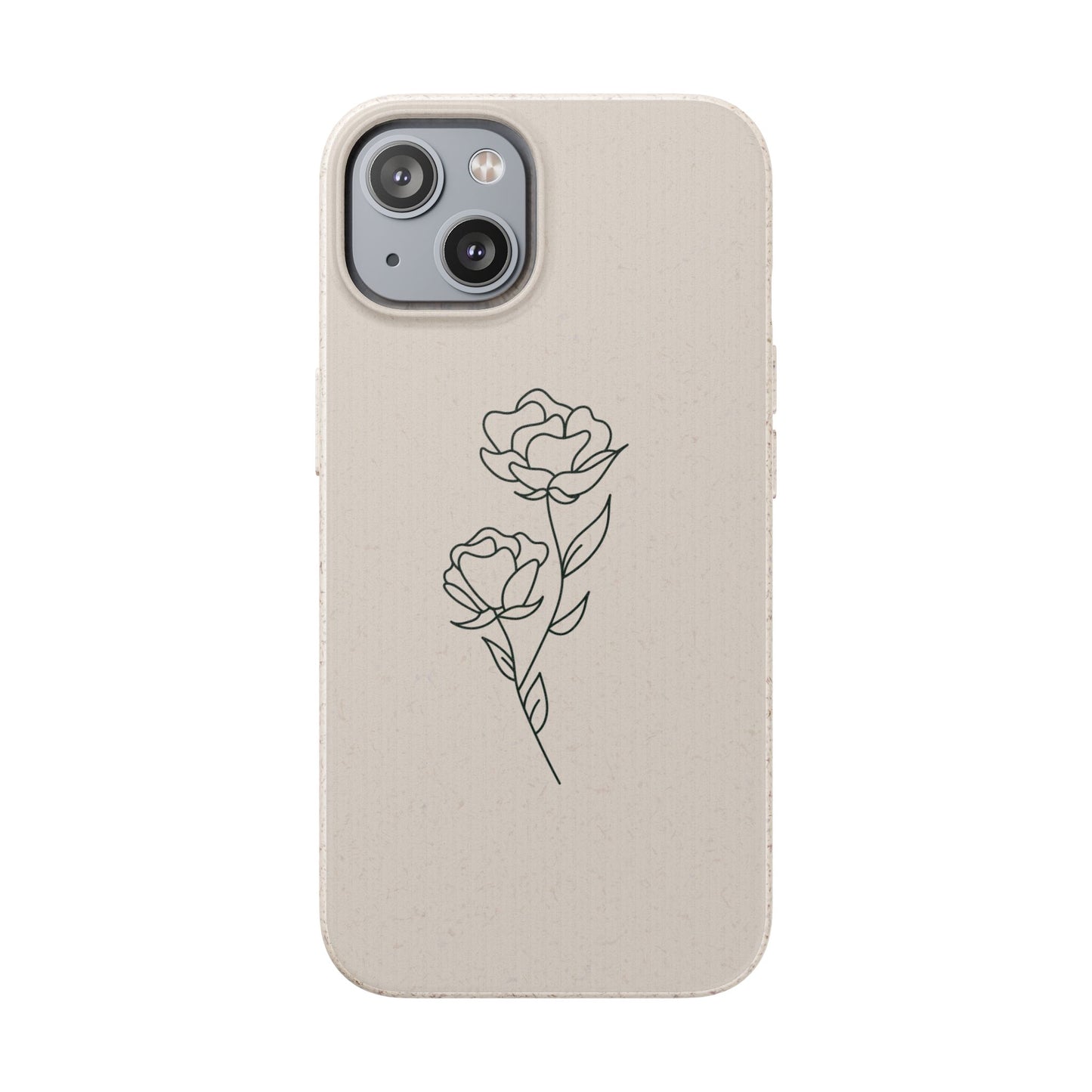 Eco-Friendly Phone Case with Floral Design, Biodegradable Mobile Cover, Sustainable Gift, Floral iPhone Case, Eco Chic Decor