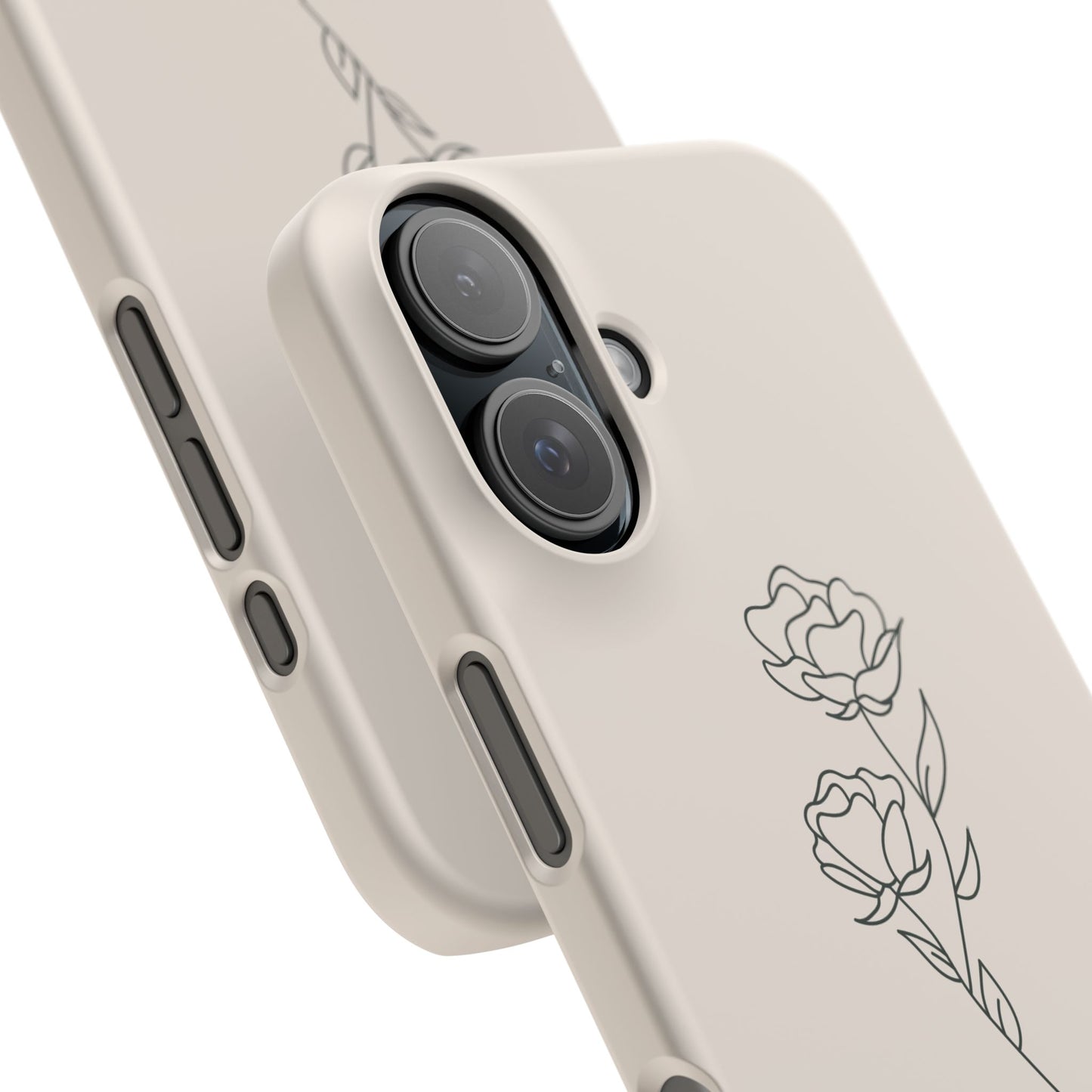 Floral Snap Case for iPhone, Elegant Phone Cover, Rose Design, Gift for Her, Stylish Accessory, Perfect for Birthdays